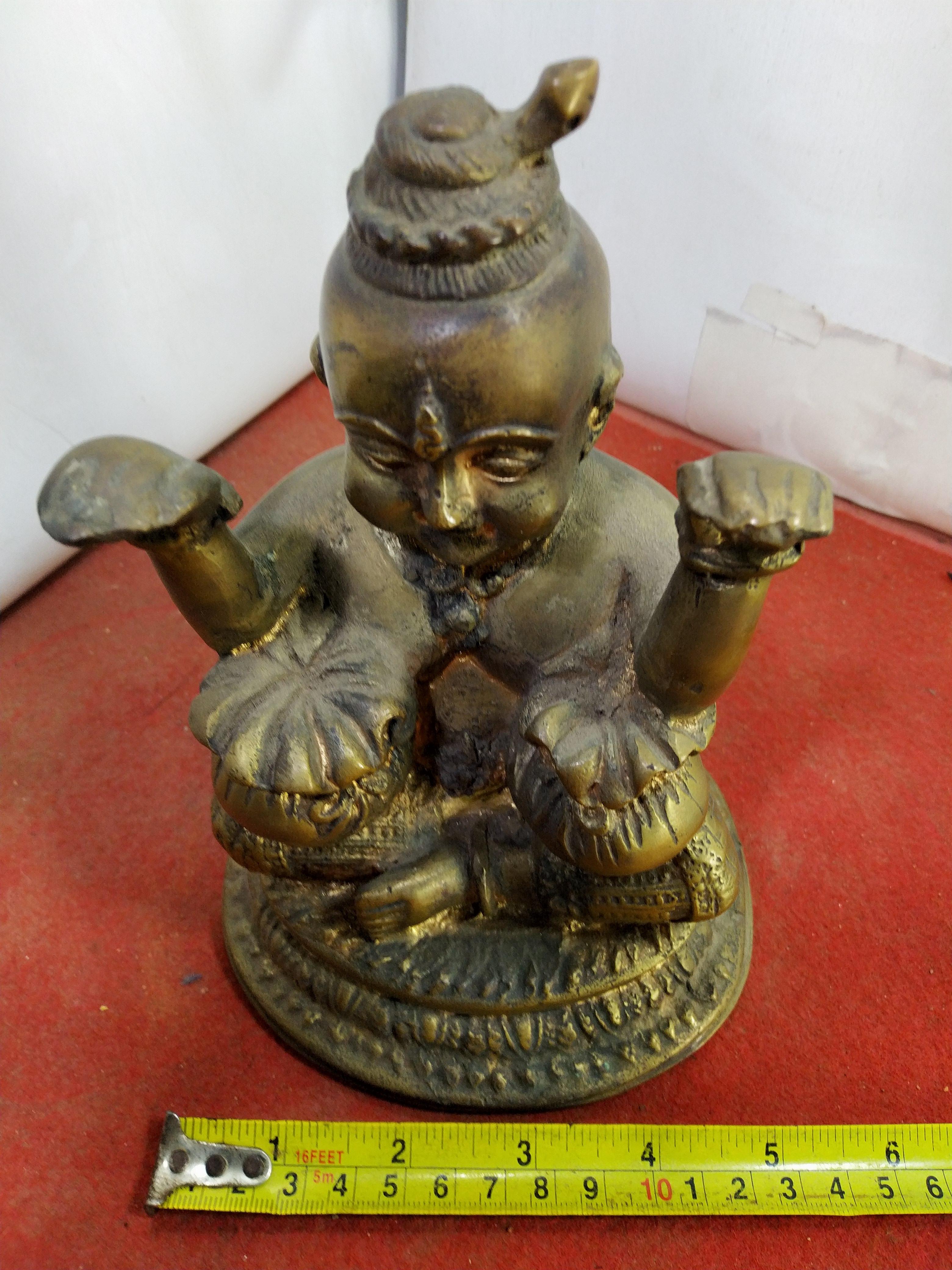 กุมารทองเจ้าสัวเฮง เนื้อโลหะ ฐานขนาด 5 นิ้ว