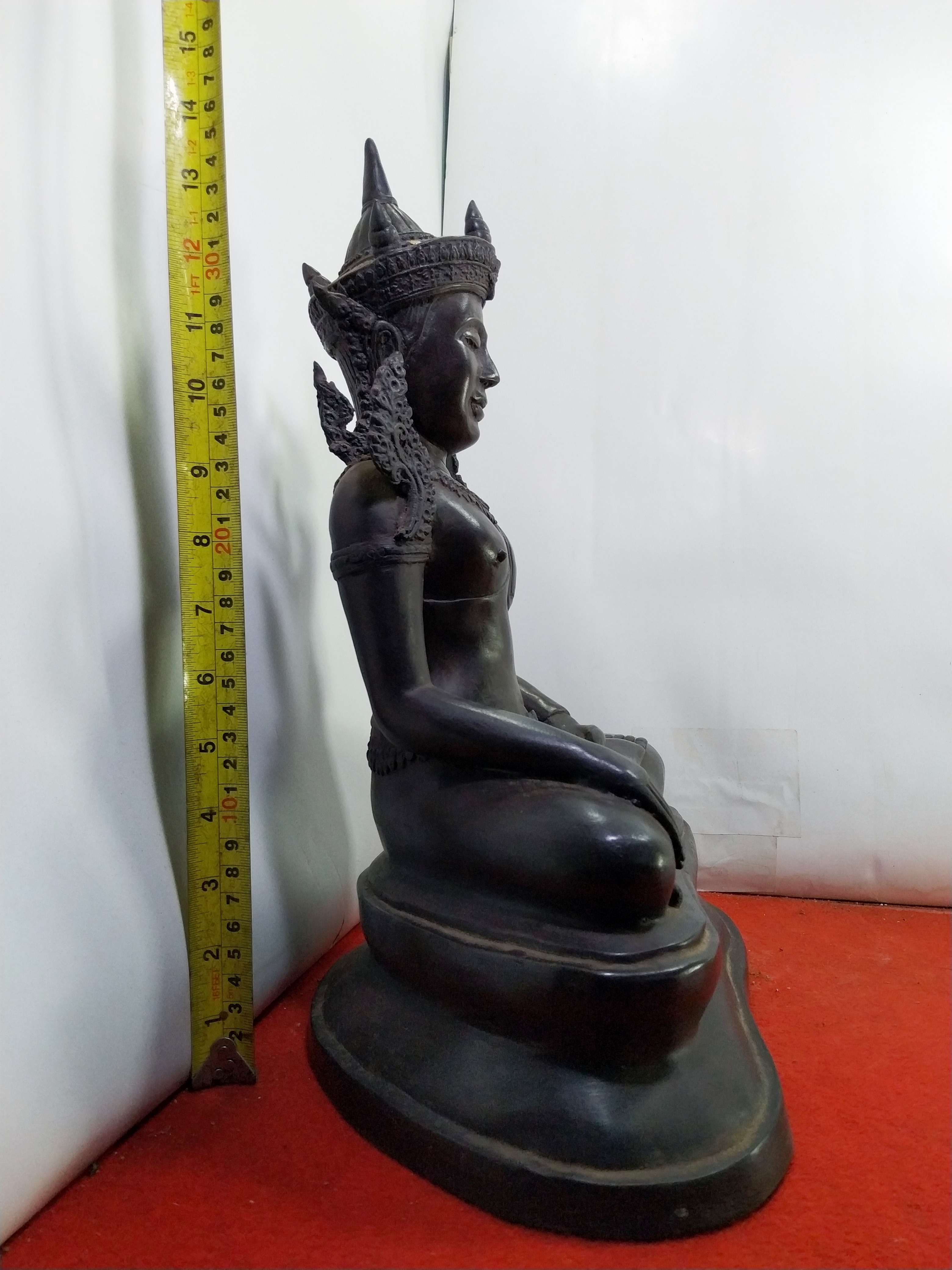 พระพุทธมหาธรรมราชา ทรงเครื่อง หน้าตัก 9 นิ้ว เนื้อสำริด