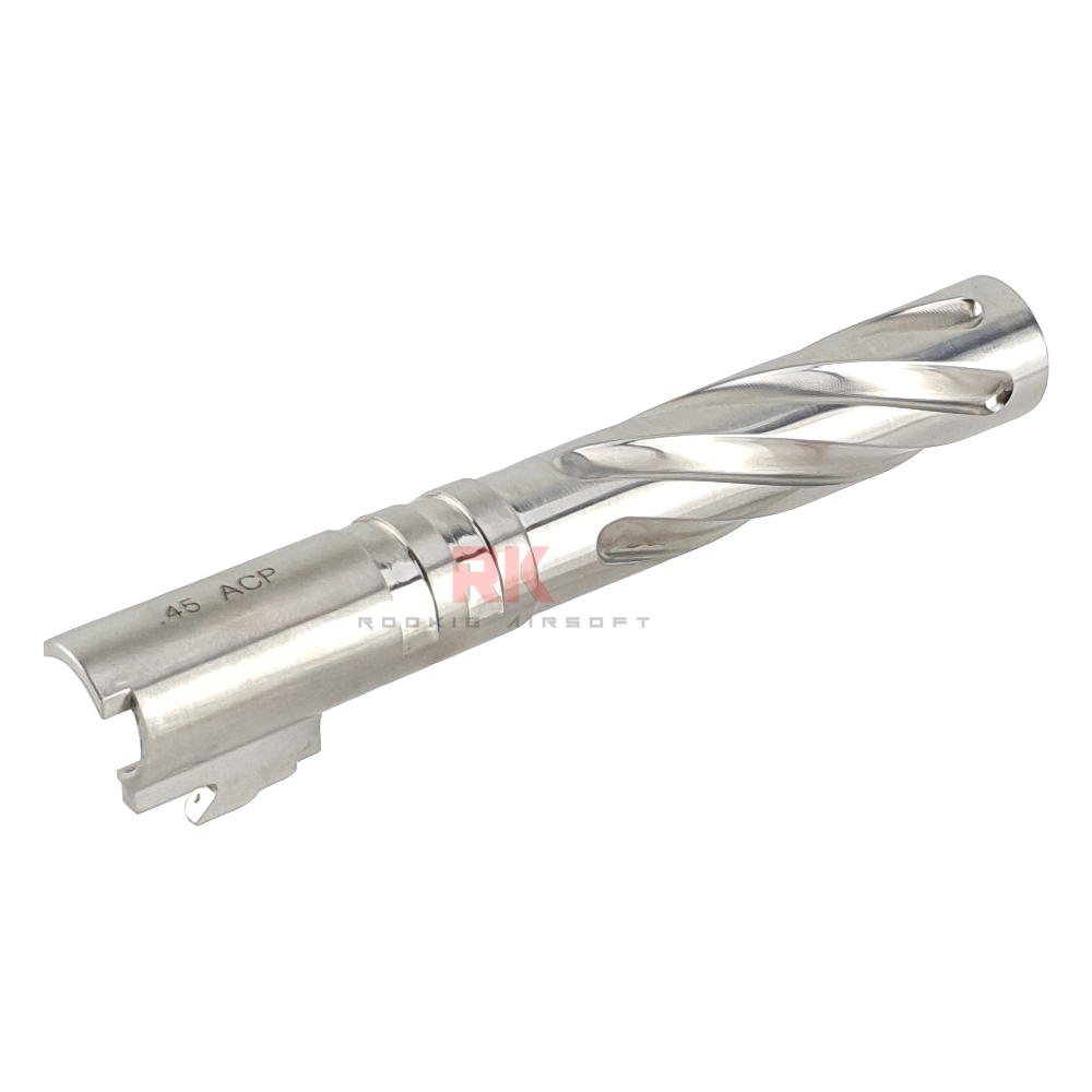 5KU Tornado Steel Threaded Outer Barrel for Marui Hi-Capa 5.1 (Silver)