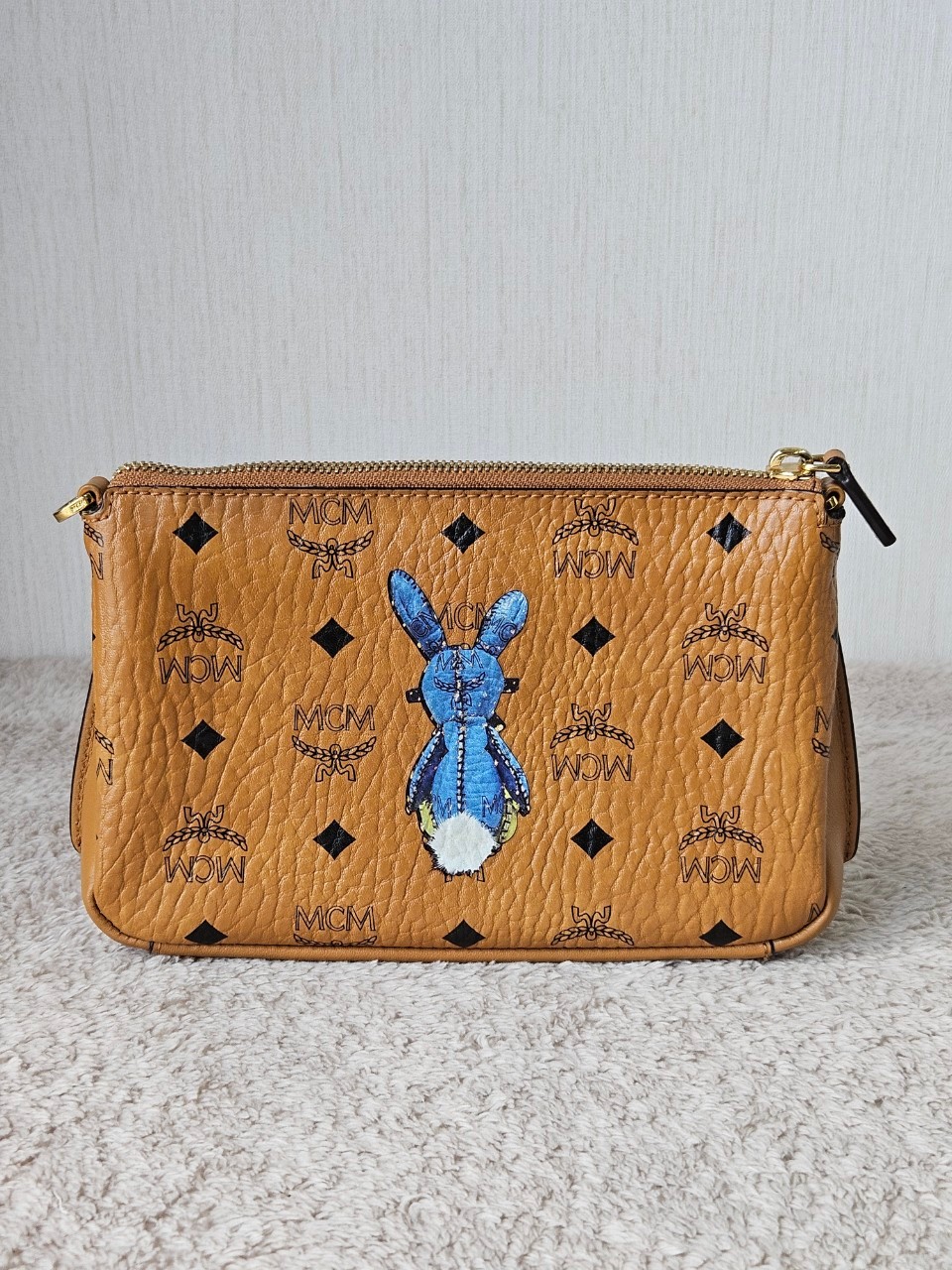 MCM Rabbit Top Zip Crossbody
