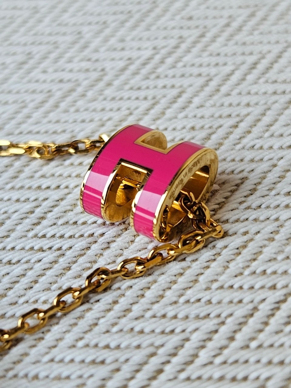 Hermes Mini Pop H ชมพูทอง