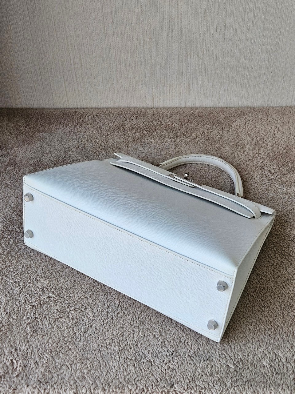 Hermes K32 Blance Epsom PHW stamp K