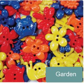 Garden button - Circus col. (500g/pack)