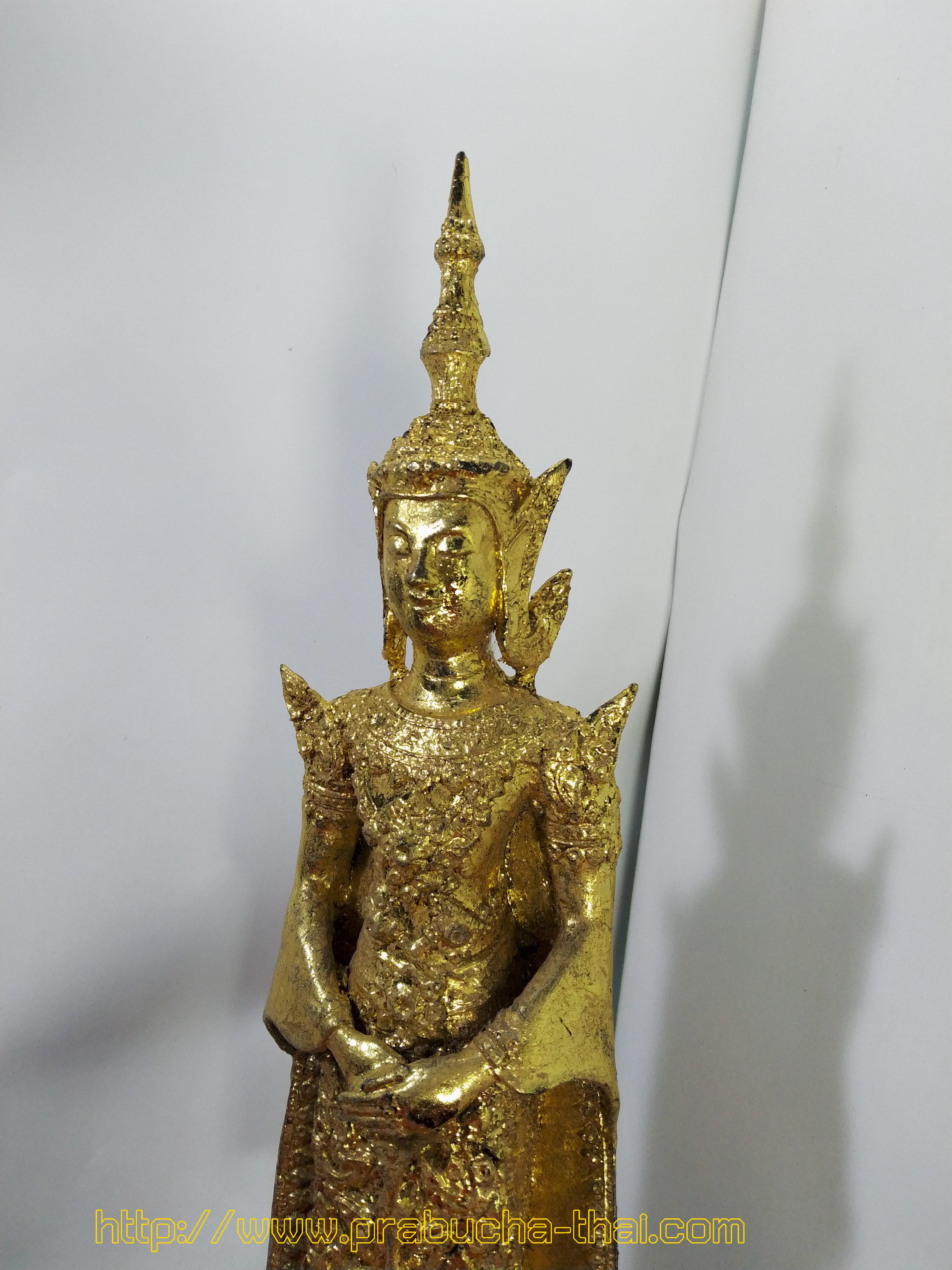 พระพุทธรัตนะ ปางถวายเนตร (พระประจำวันอาทิตย์) สูง 18 นิ้ว เนื้อสำริดลงรักปิดทอง