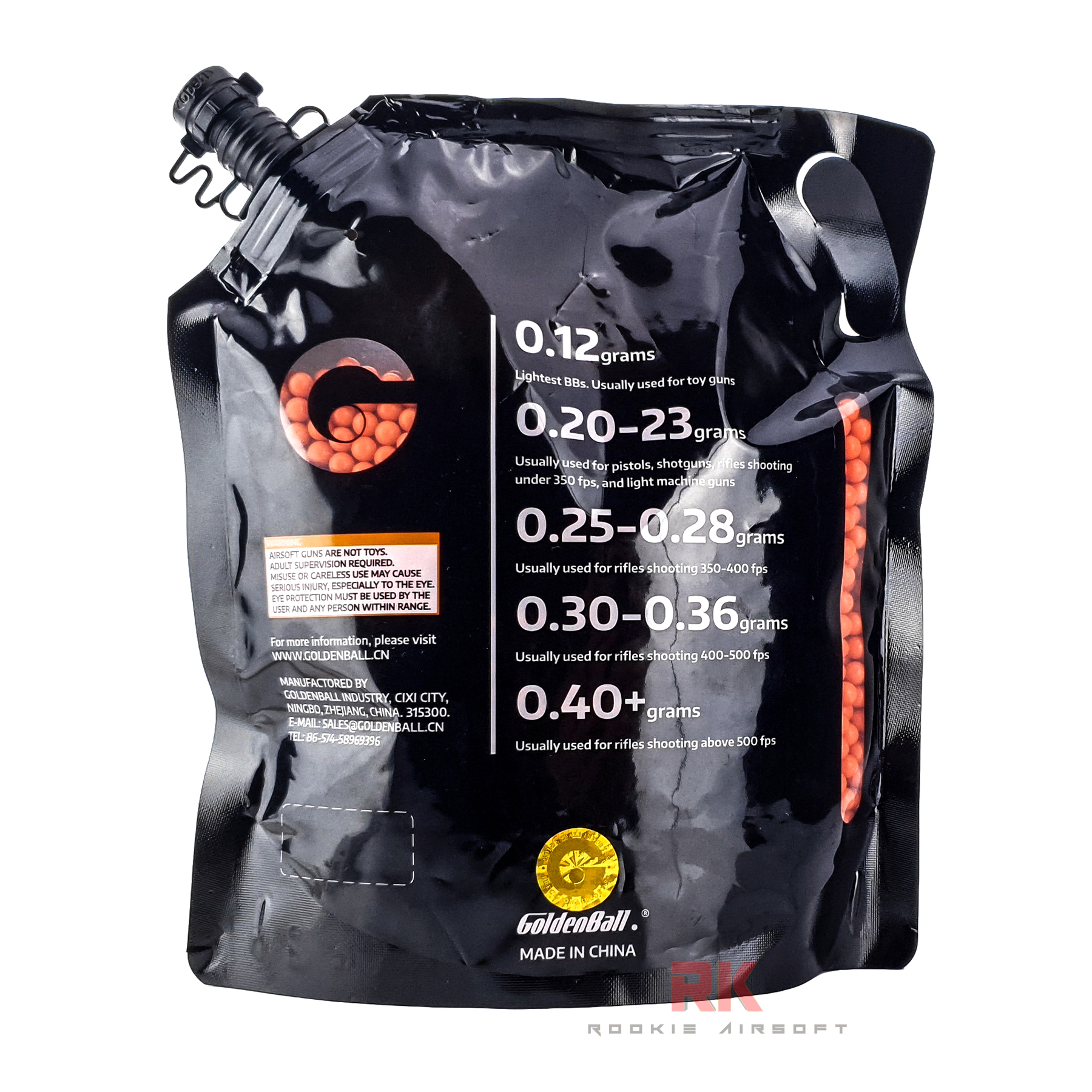 GoldenBall 0.12g (5,000rds) - Orange