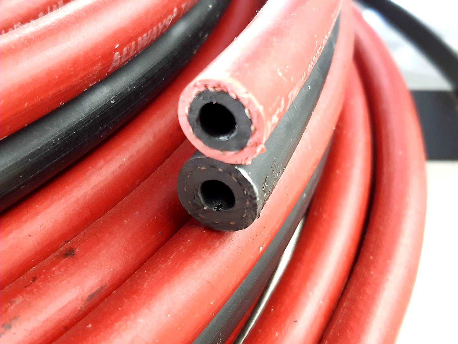 สายลม-แก๊ส คู่ ดำแดง 1/4" x 1/4"