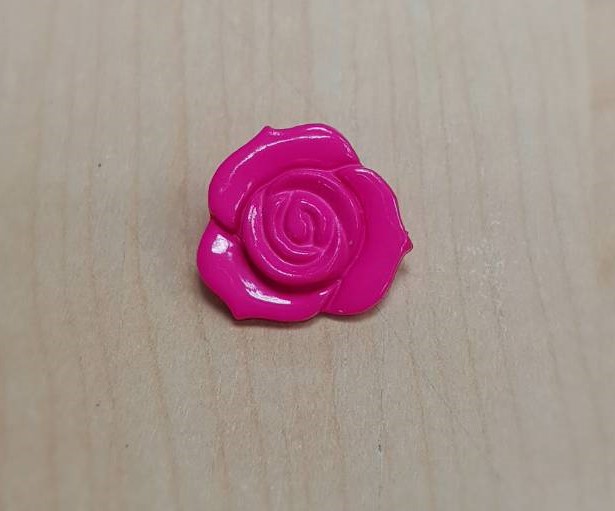 Rose button - Pink col. (size 27L,1pc/pack)