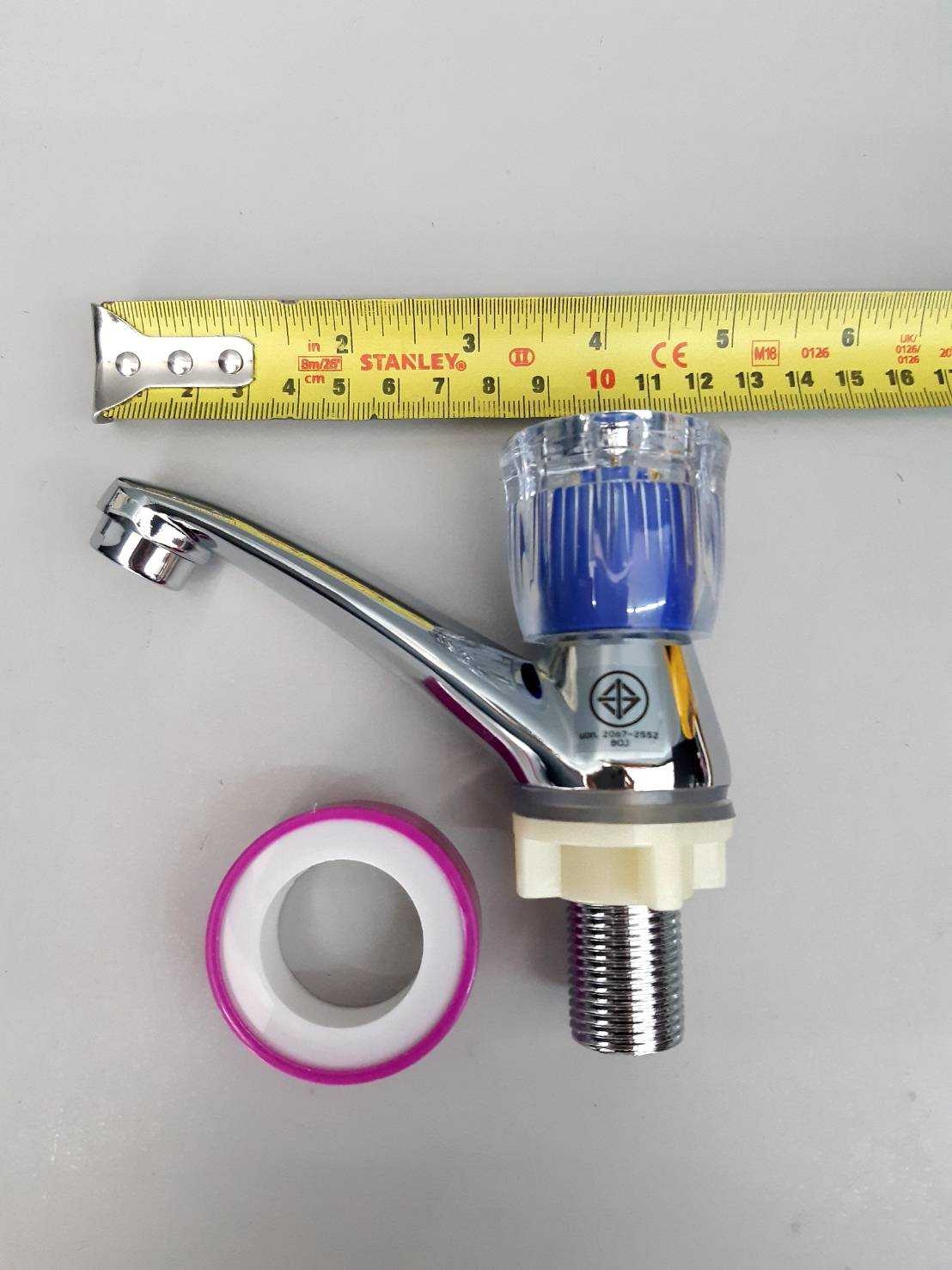 ก๊อกอัดแผงอ่างหัวแก้ว SG-90