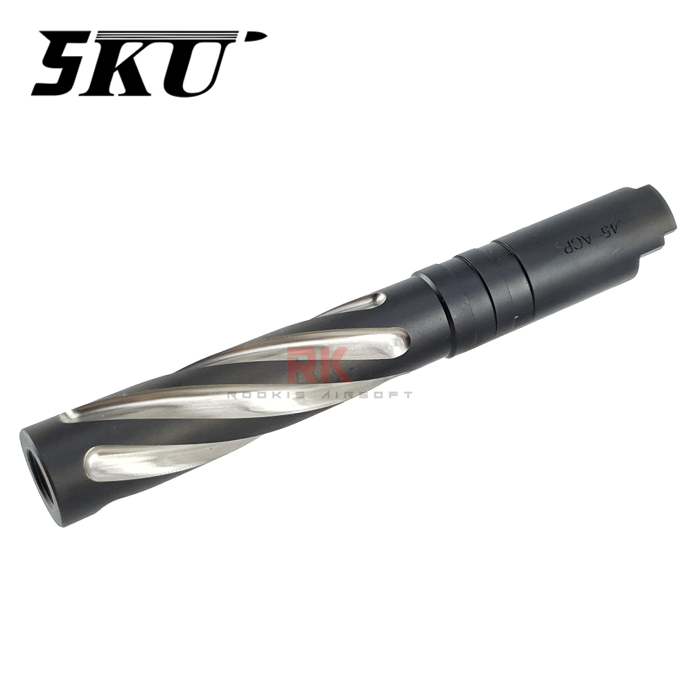 5KU Tornado Steel Threaded Outer Barrel for Marui Hi-Capa 5.1 (Black)