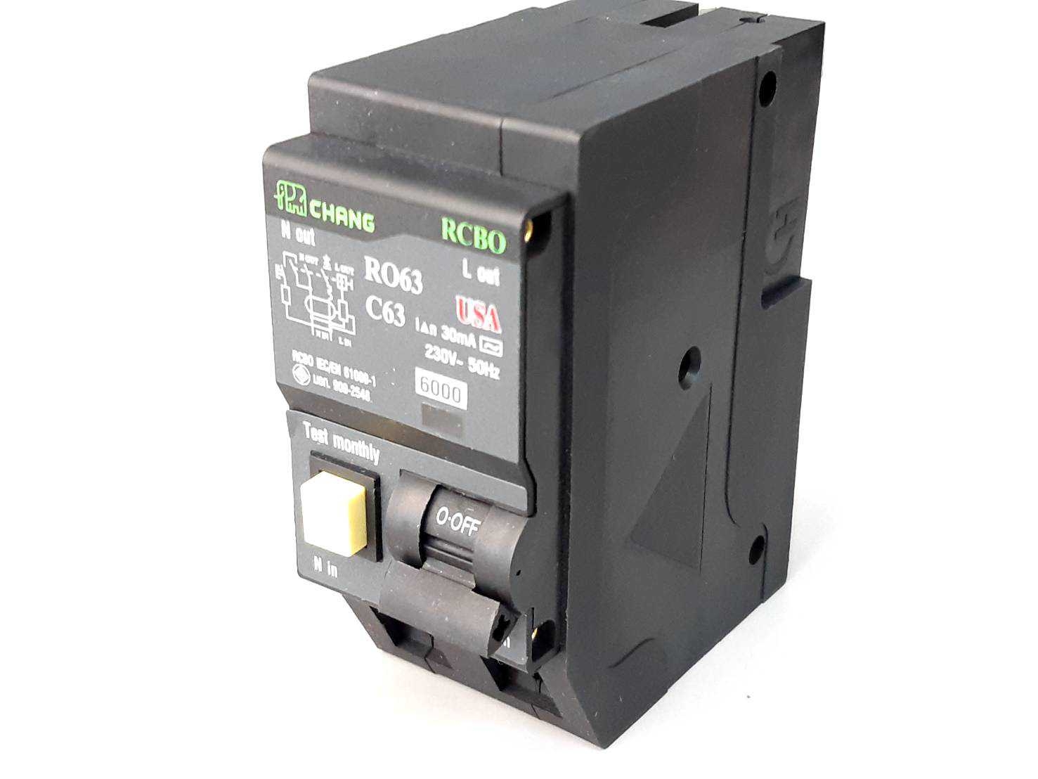 เมนเบรคเกอร์กันดูด 63A ช้าง RCBO