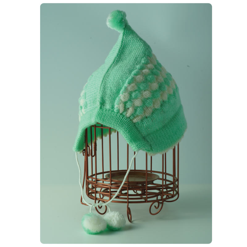 ขายส่ง หมวกไหมพรมเด็กแรกเกิด รุ่นหมวกน้อยหน่าสามจุก (ราคาต่อโหล) nongnini1988