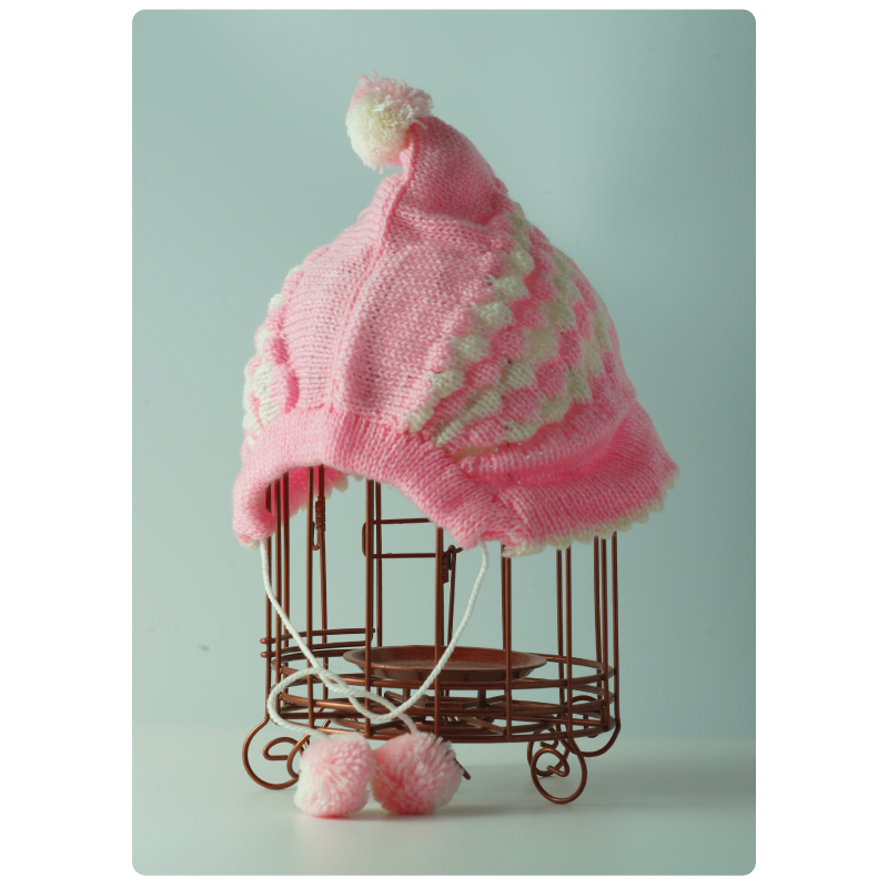 ขายส่ง หมวกไหมพรมเด็กแรกเกิด รุ่นหมวกน้อยหน่าสามจุก (ราคาต่อโหล) nongnini1988