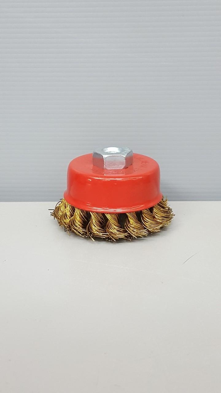 แปรงลวดถักเปีย 3" สีเงิน/สีทอง