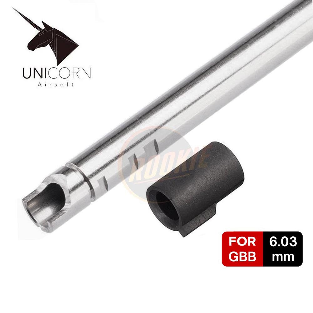 Unicorn 6.03 Nitroflon Coated Brass GBB Inner Barrel with 60 Degree Hop-Up Bucking