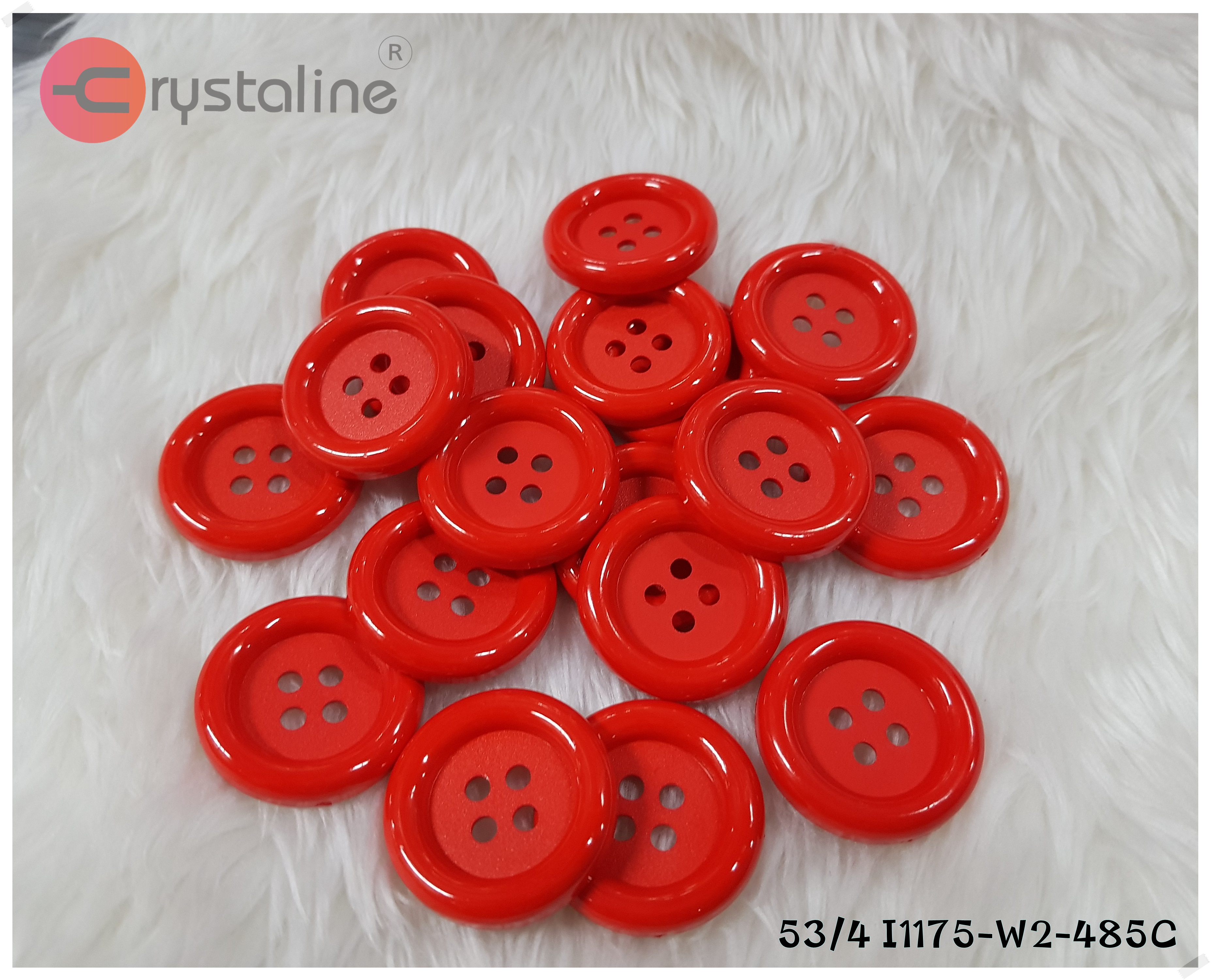 Big button - Red col. (size 53L,50pcs/pack)