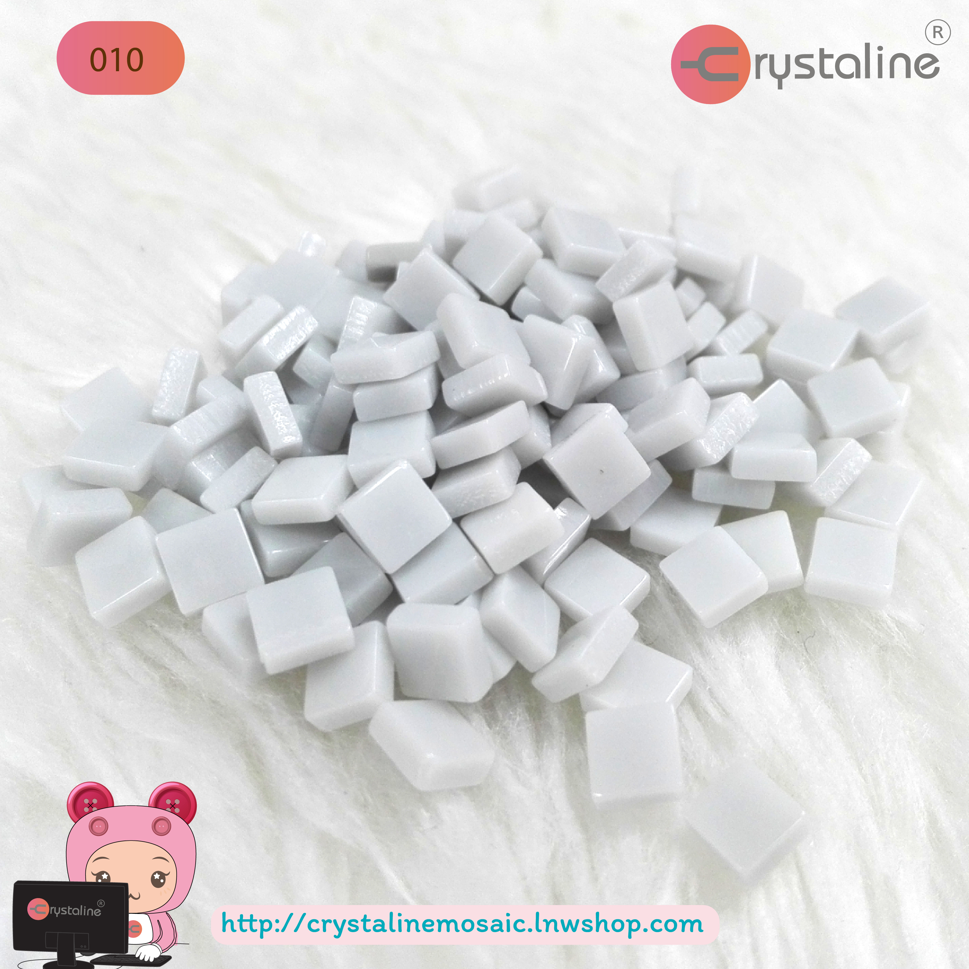 Mosaic Opaque 5 x 5 mm. ( 500 g./pack)