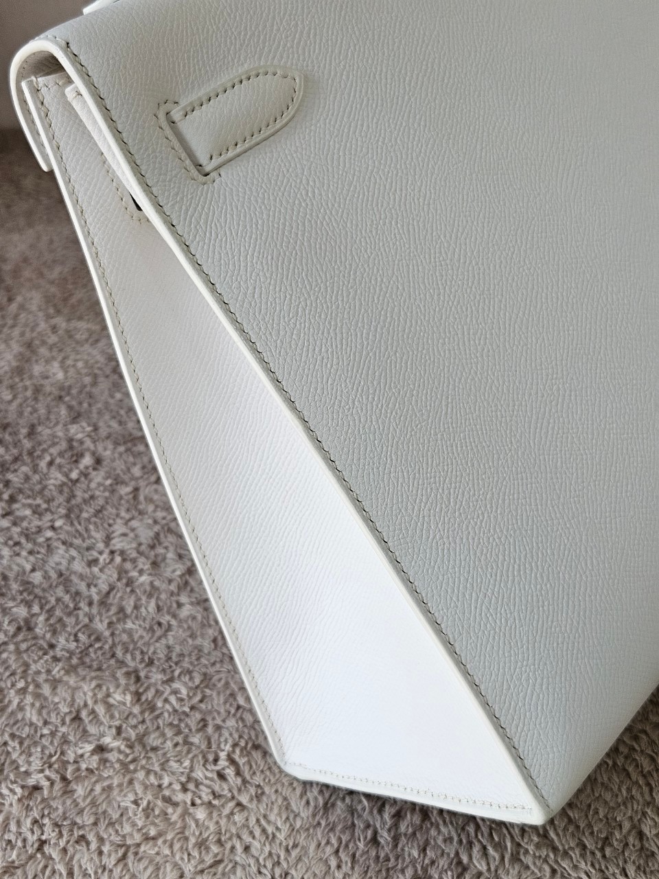 Hermes K32 Blance Epsom PHW stamp K