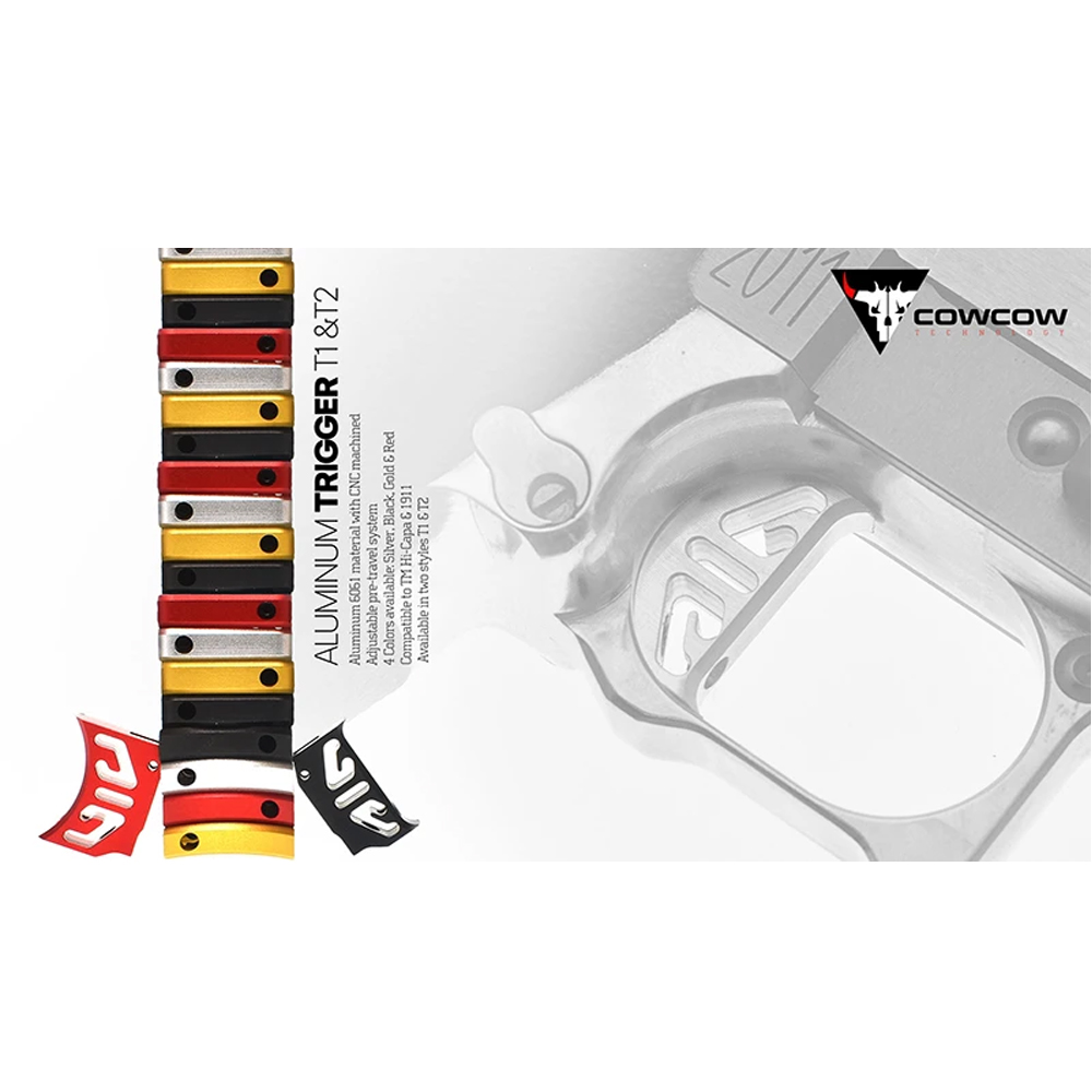 CowCow Aluminum Trigger Type 1 for Hi-CAPA (Black)