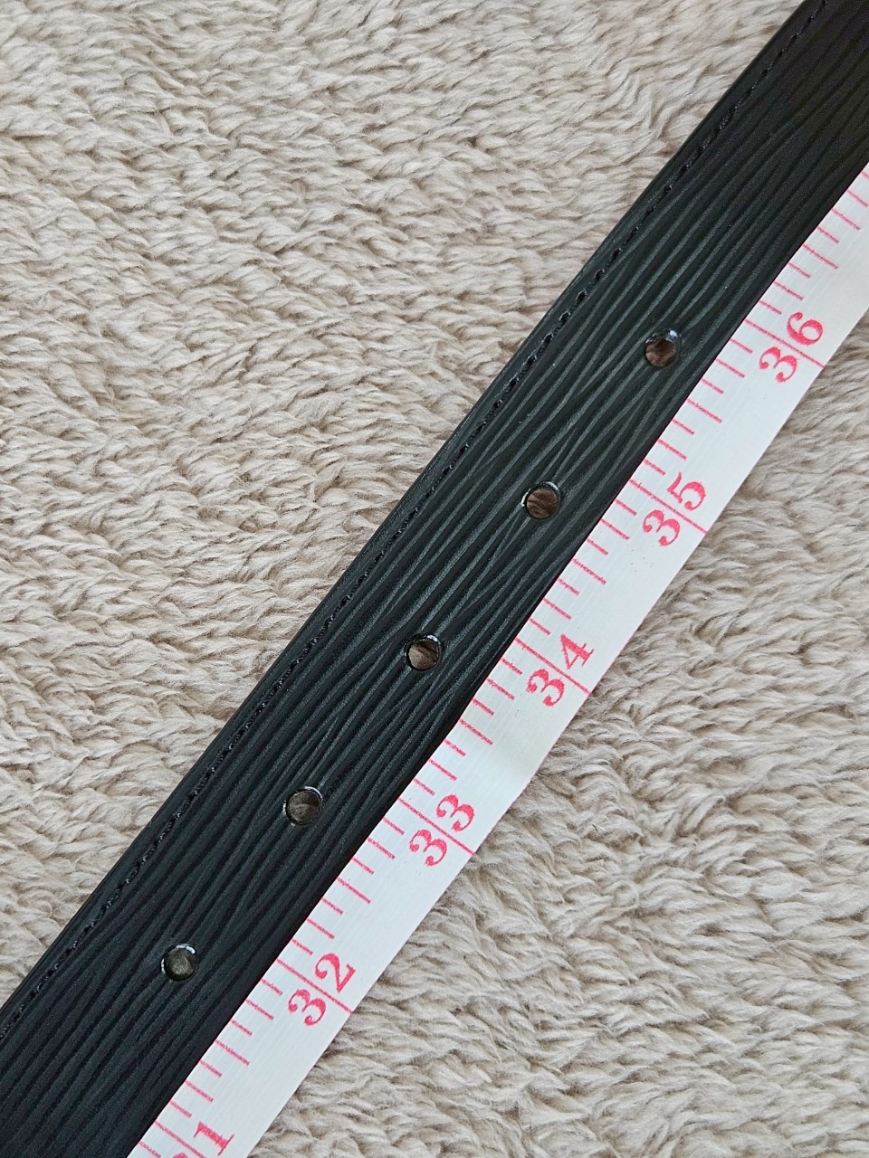 LV M9553 Black EPI Leather Belt
