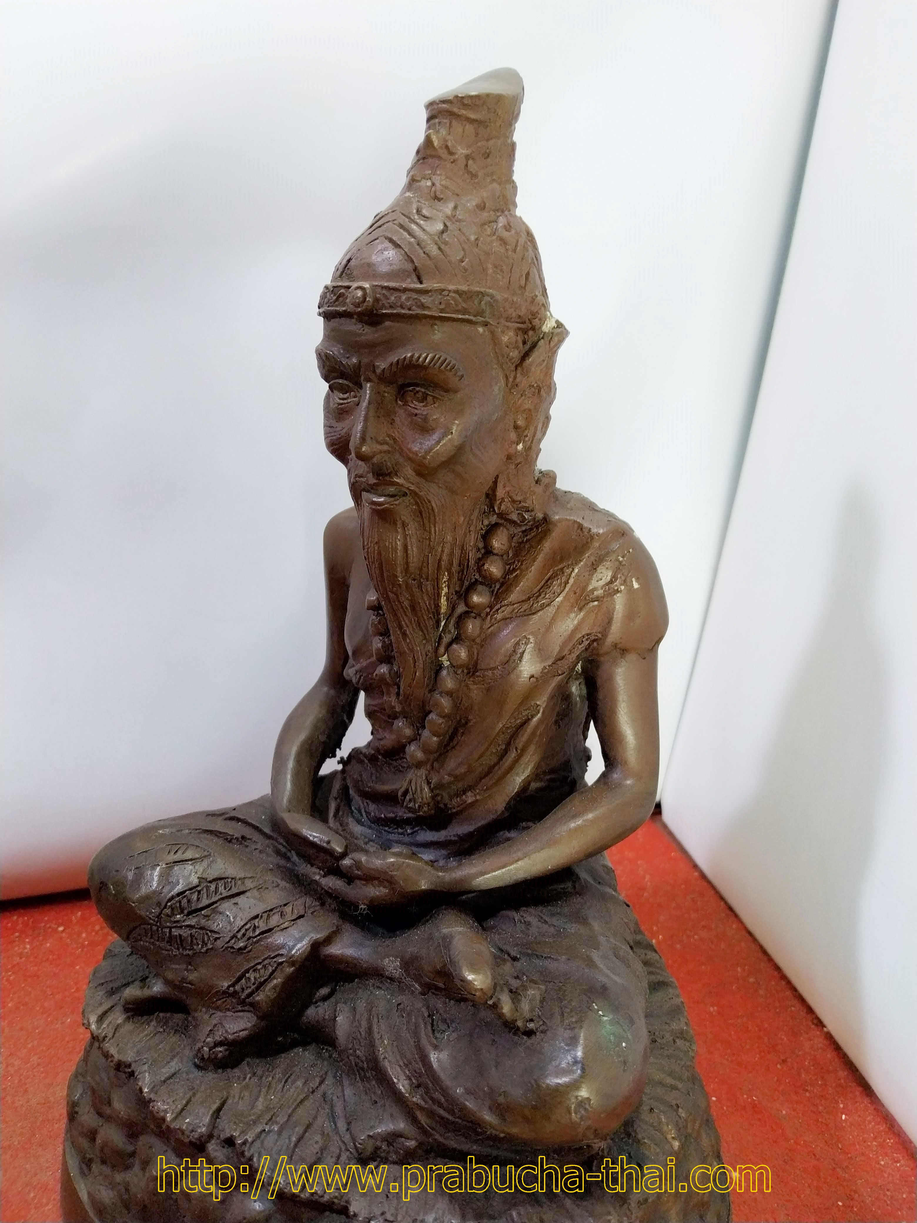 พ่อปู่ฤาษีนารอดนั่งสมาธิ หน้าตัก 5 นิ้ว เนื้อโลหะสำริด