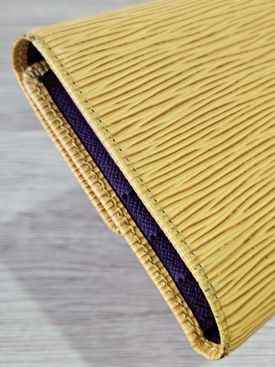 LV Epi Trifold Yellow Long Wallet