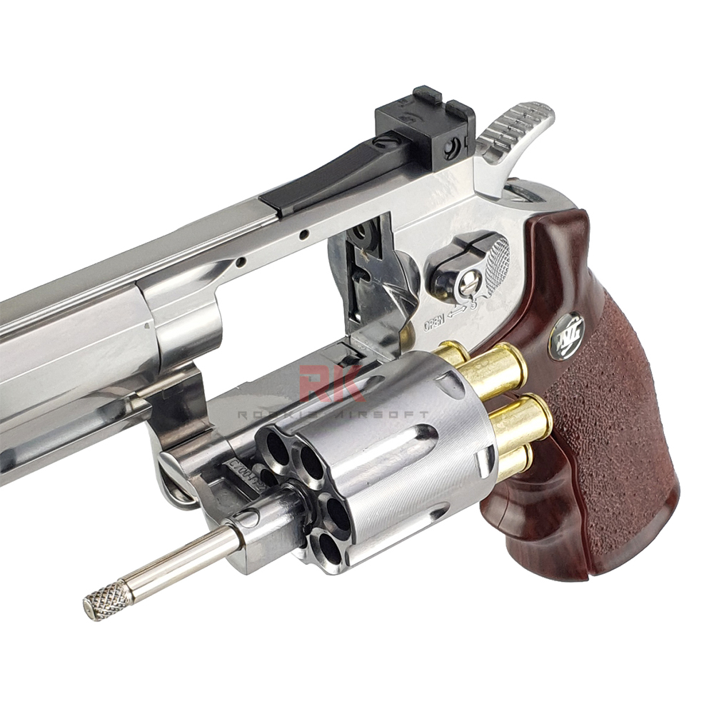 WinGun 702S 6 inch Co2 Revolver (Silver)