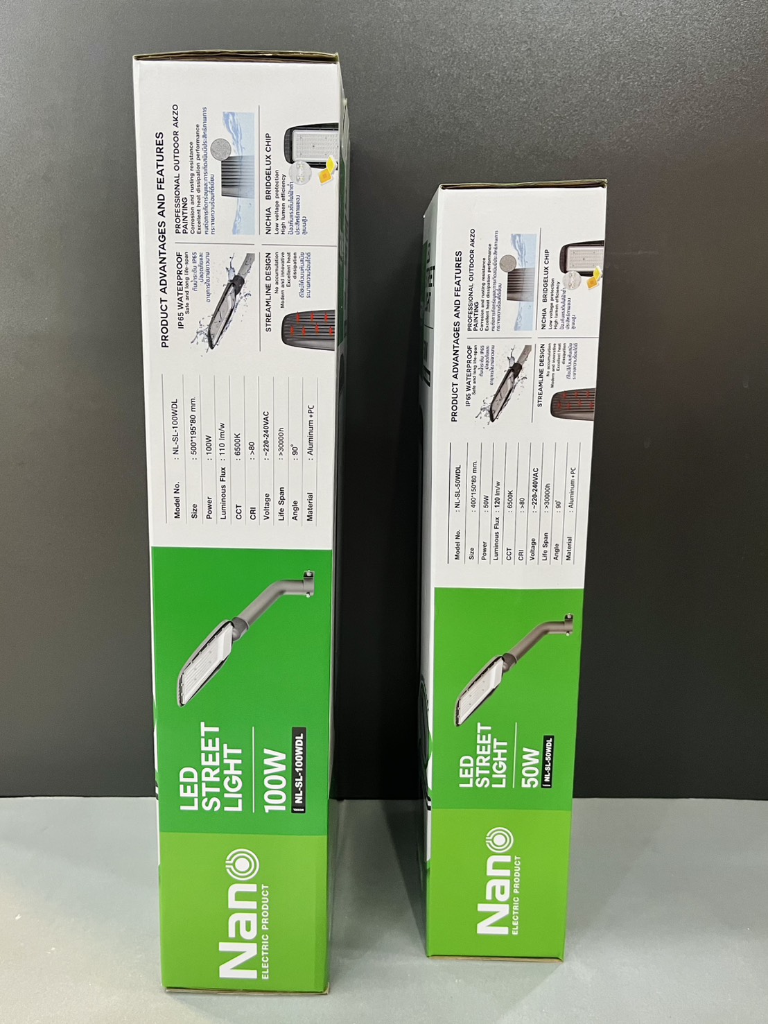 โคมถนน LED แสงขาว Nano