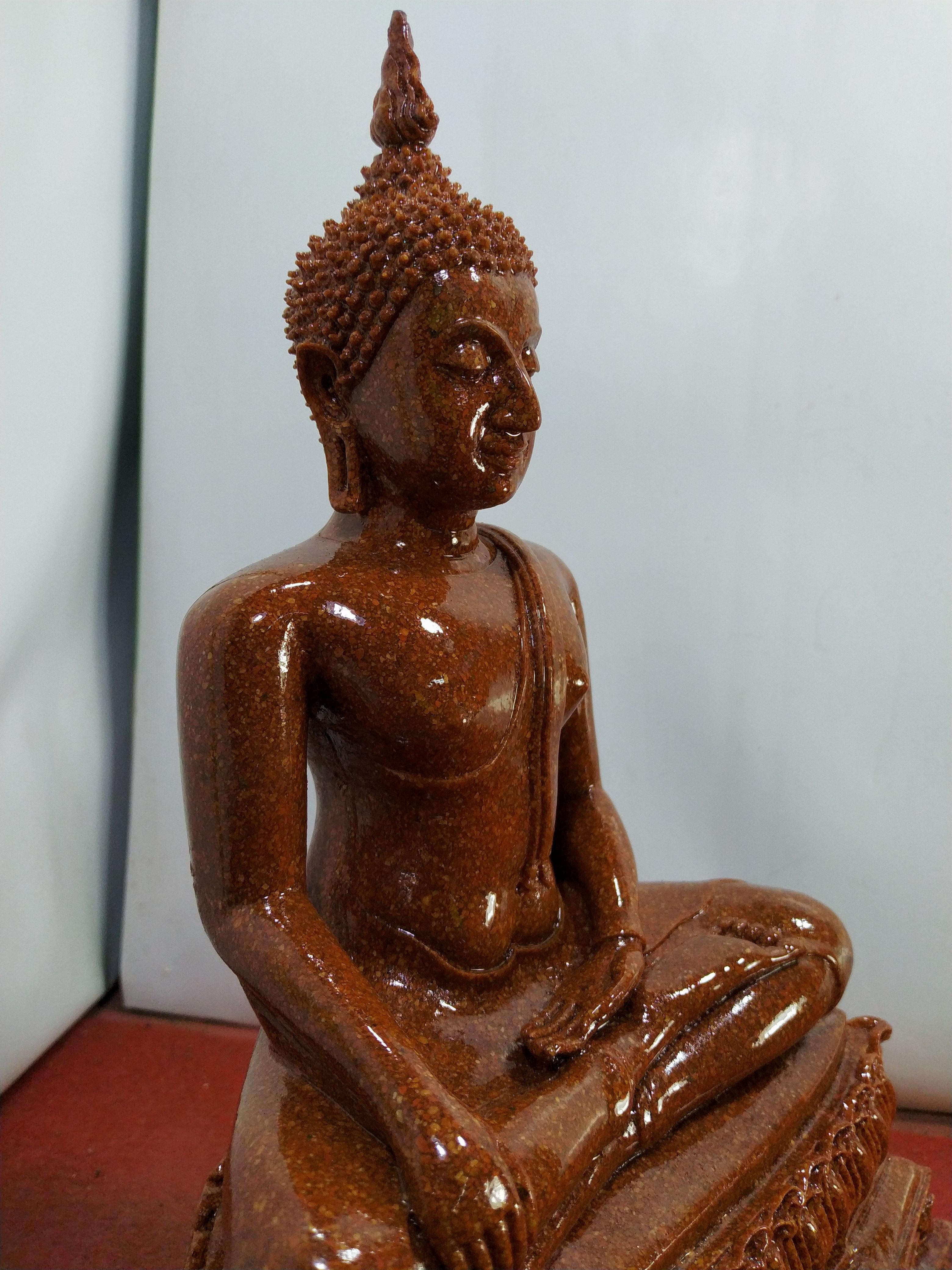 พระสุโขทัย หน้าตัก 5 นิ้ว เนื้อกระเบื้องหลังคาโบสถ์