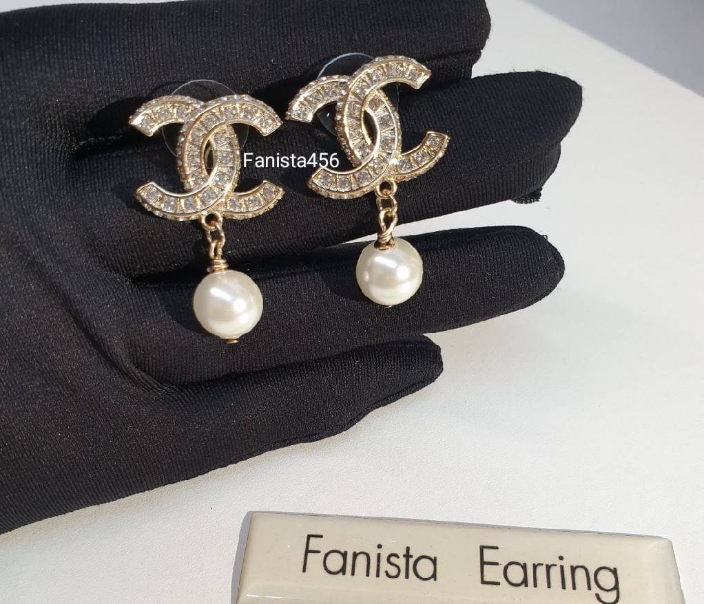 ต่างหู Chanel Earring ต่างหูชาแนลห้อยมุก