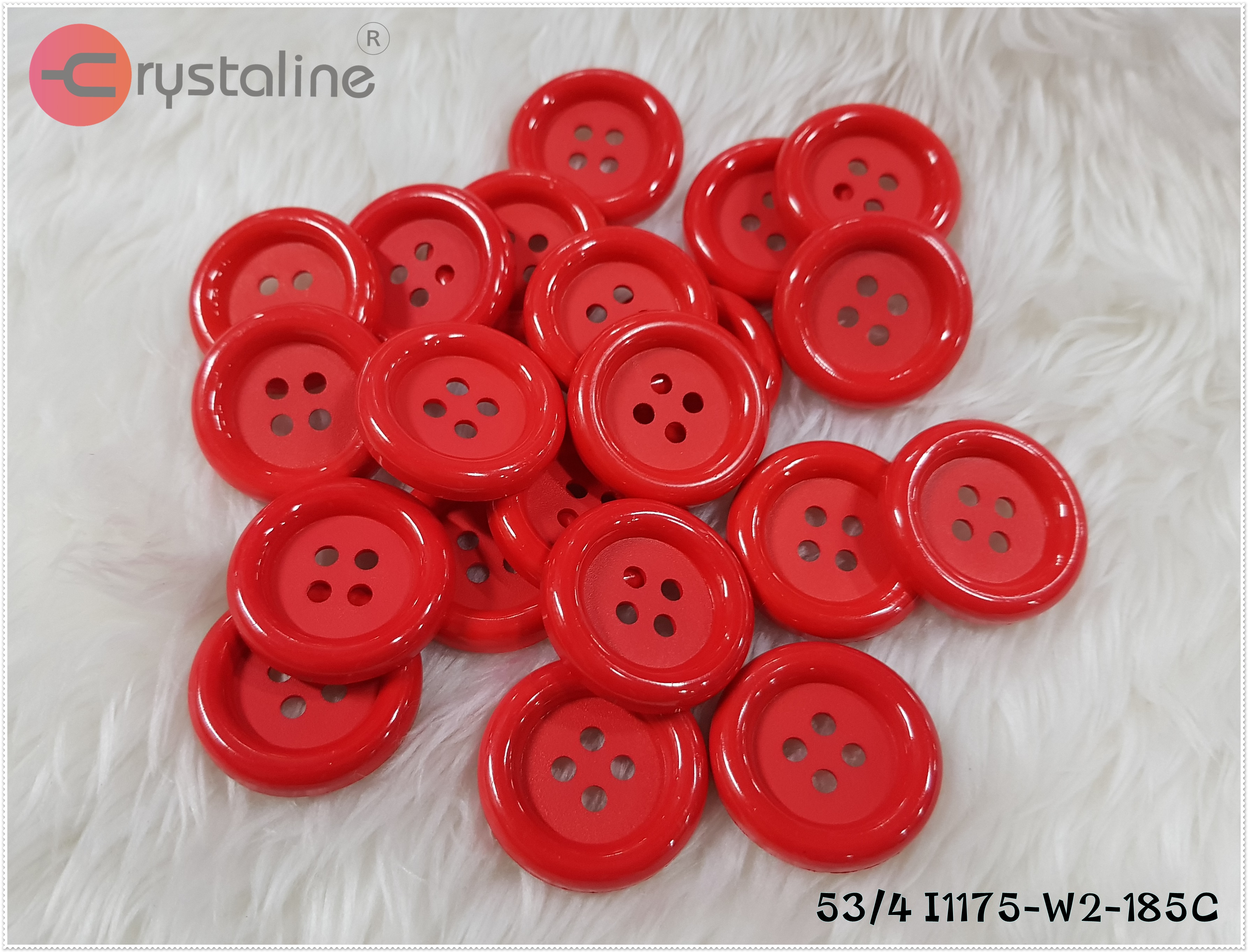 Big button - Red col. (size 53L,50pcs/pack)
