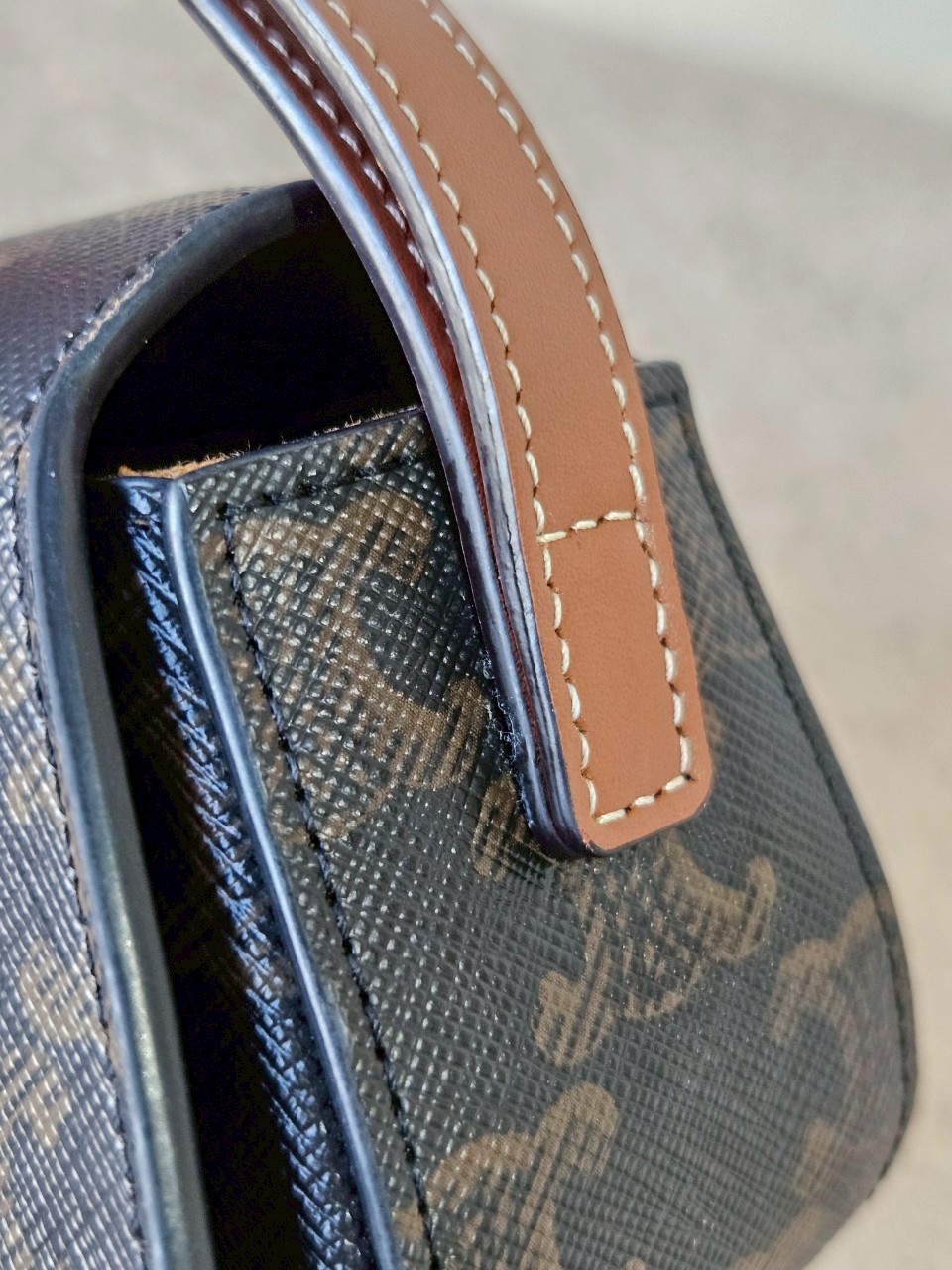 Celine Clutch on Strap Tabou Tan