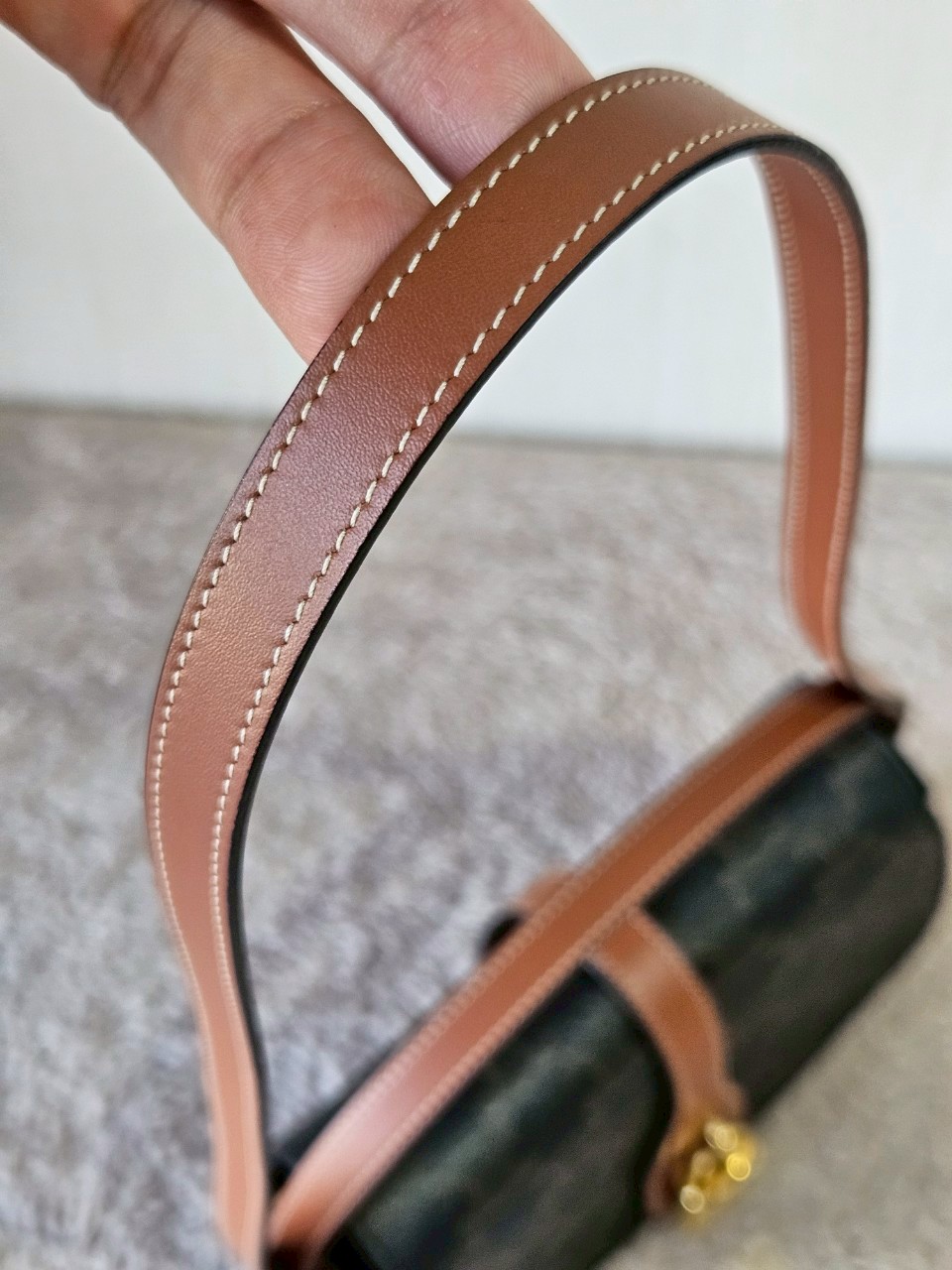Celine Clutch on Strap Tabou Tan