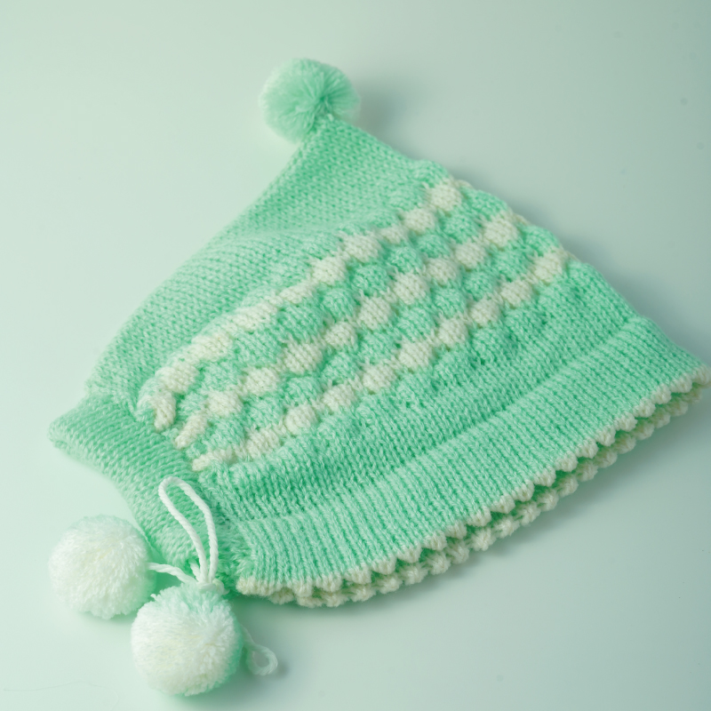 ขายส่ง หมวกไหมพรมเด็กแรกเกิด รุ่นหมวกน้อยหน่าสามจุก (ราคาต่อโหล) nongnini1988