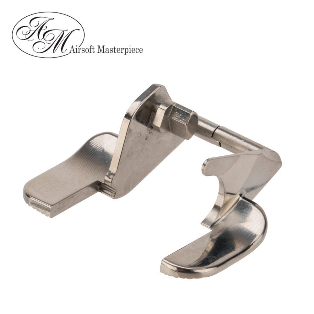 Airsoft Masterpiece Steel Thumb Safety Type 4 – SV Wide (Silver)