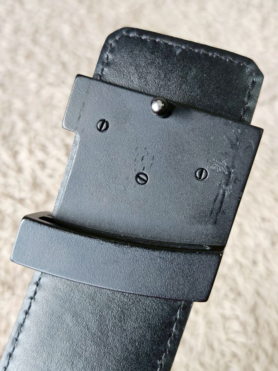 LV M9808 100/40 Initiales Damier Graphite Belt