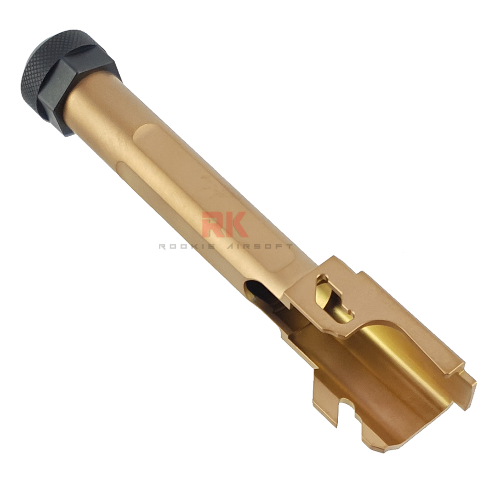 GunsModify SAI Stainless Threaded Barrel for Marui G19 (Rose Gold)