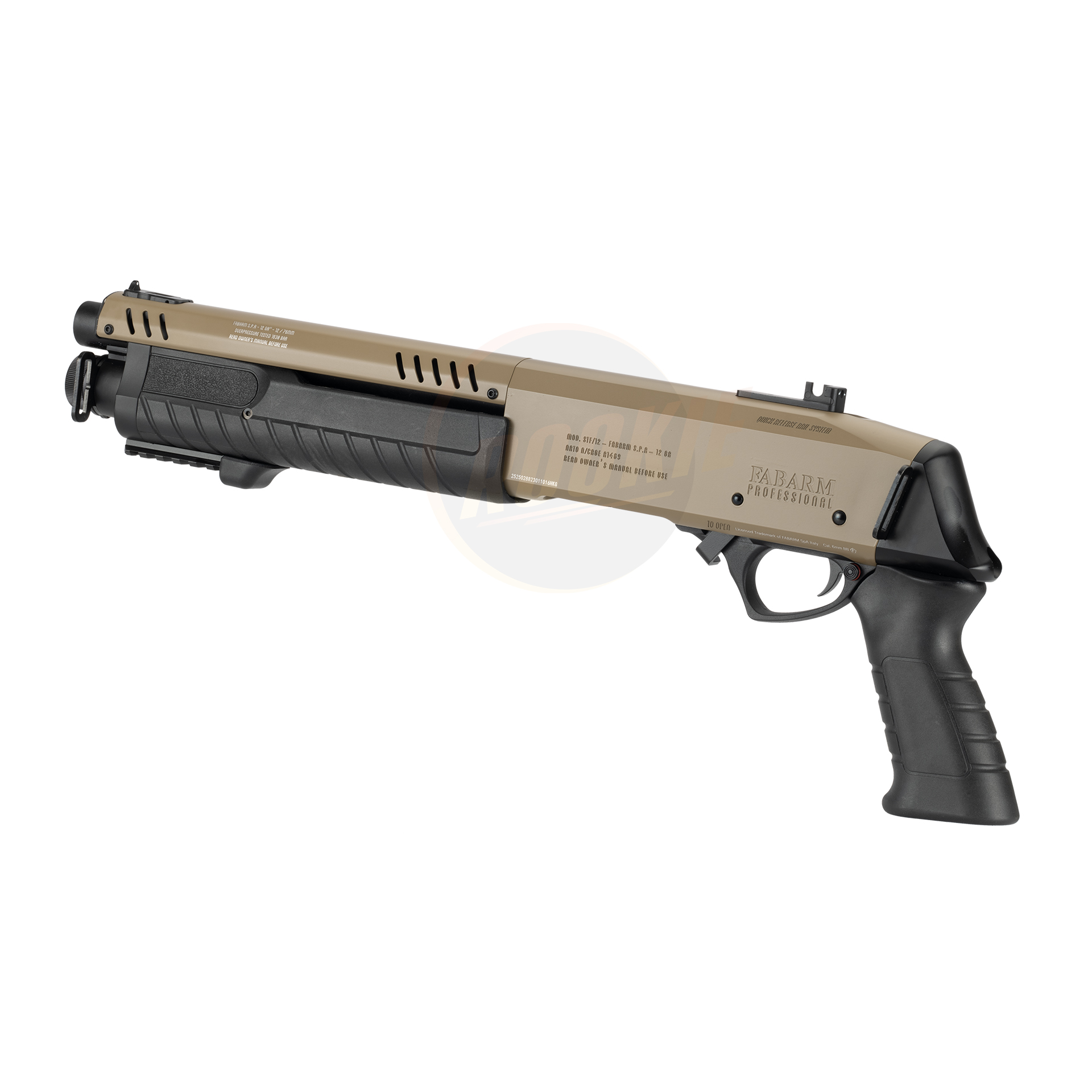 BO FABARM STF/12 Short Initial 11" Gas Pump Action Shotgun (FDE)