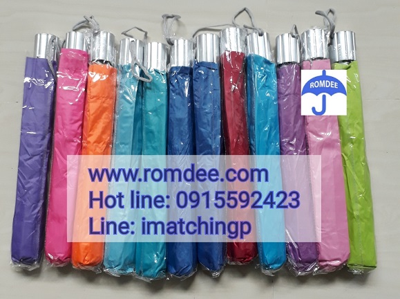 ร่มพับ2ตอนยูวีคละสี