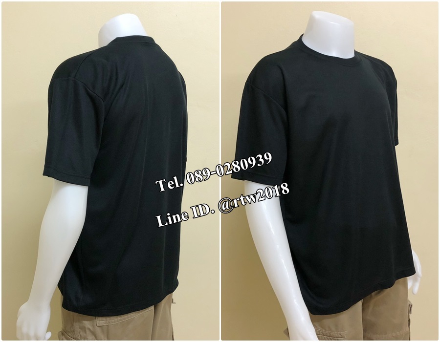 เสื้อคนสวนแขนสั้นคอกลมสีดำ (ราคาสำหรับ12 ตัว) (รหัส H20)