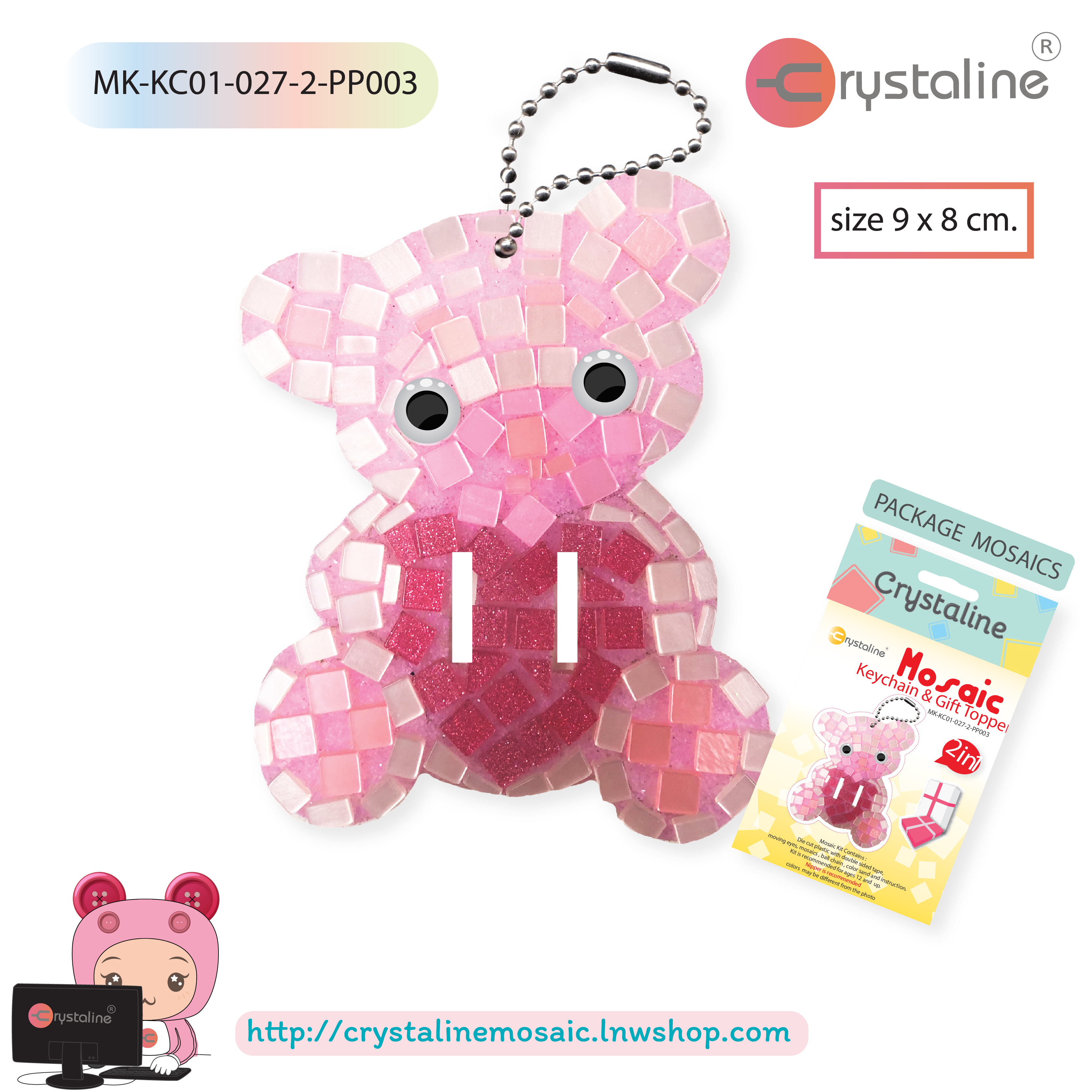 Keychain kit - Bear (size 9x8 cm,1pc/pack)