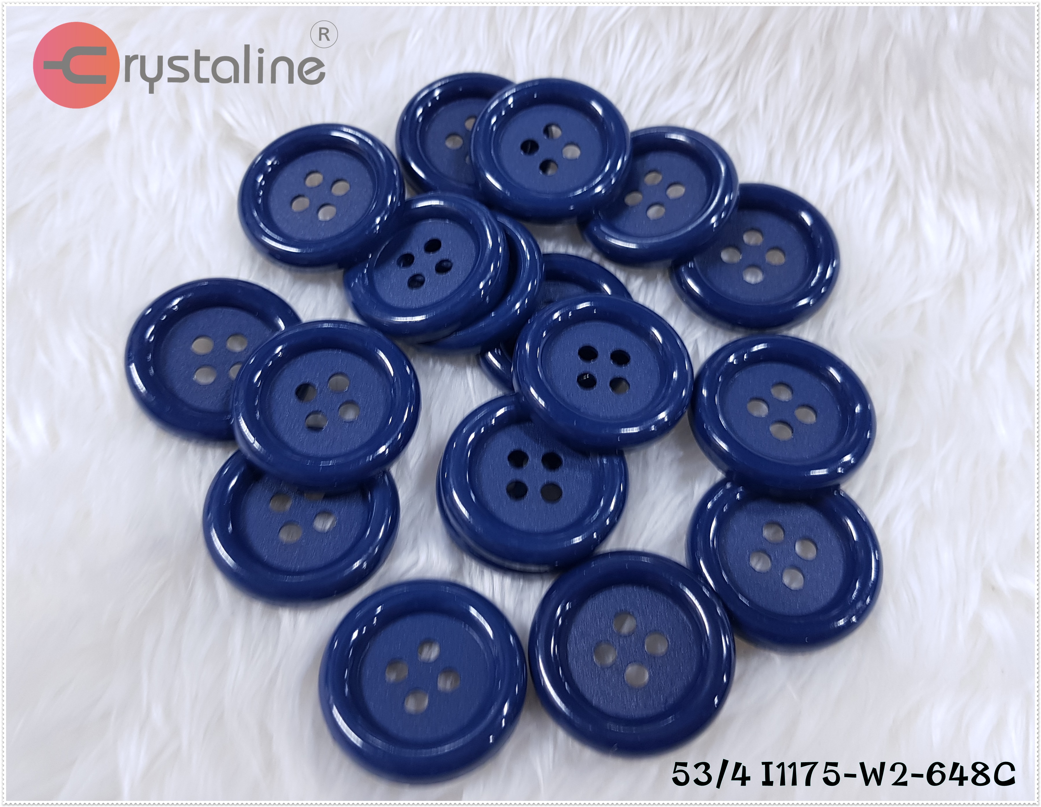 Big button - Blue col. (size 53L,50pcs/pack)
