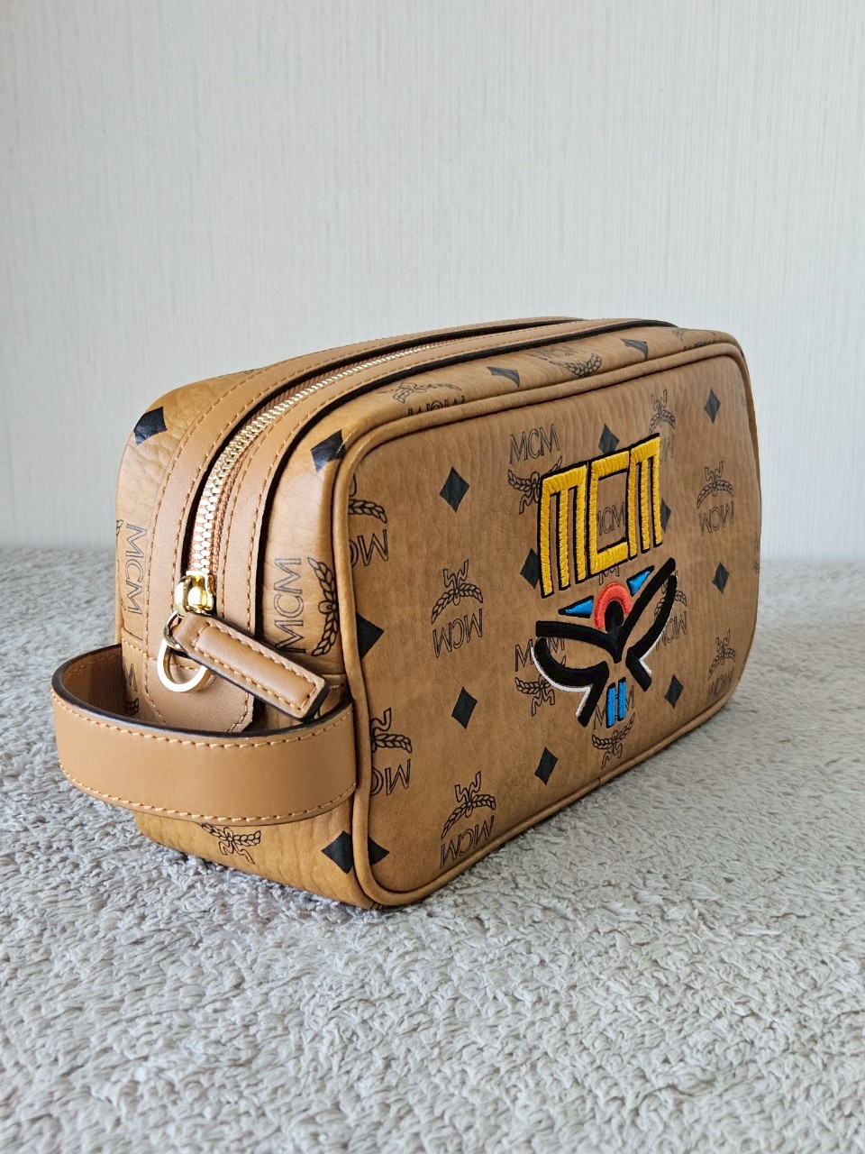 MCM Geo Laurel Wash Bag