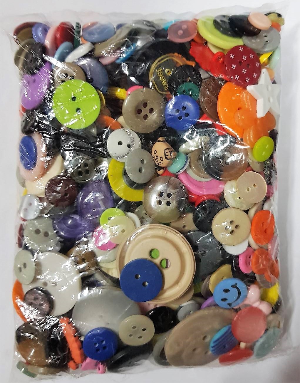 Mixed button in bag - Assorted col. (350g/pack)