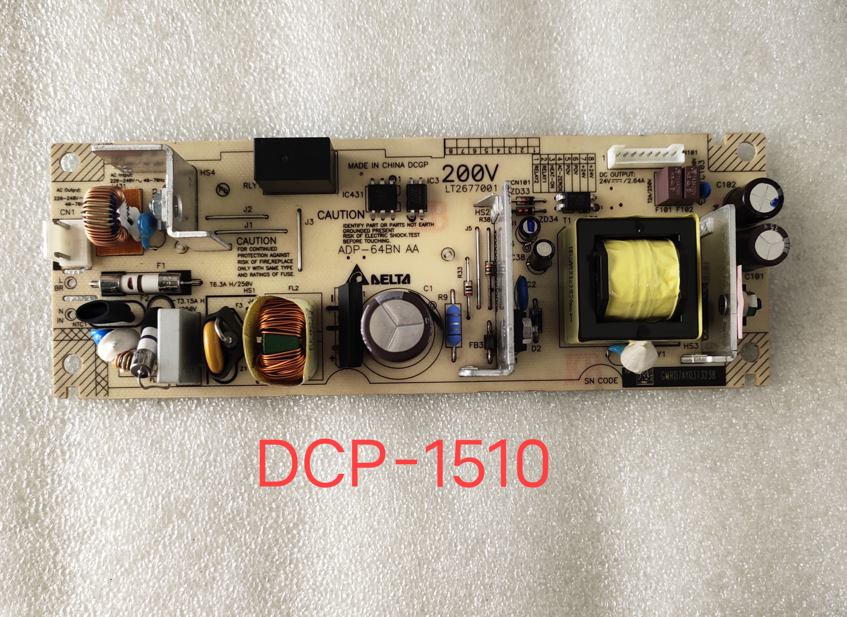 แผงบอร์ด Power Supply Brother MFC-1810 MFC-1815 DCP-1510 DCP-1610w ( มือสองไม่มีสายไฟ บัดกรีใส่สายเดิม)