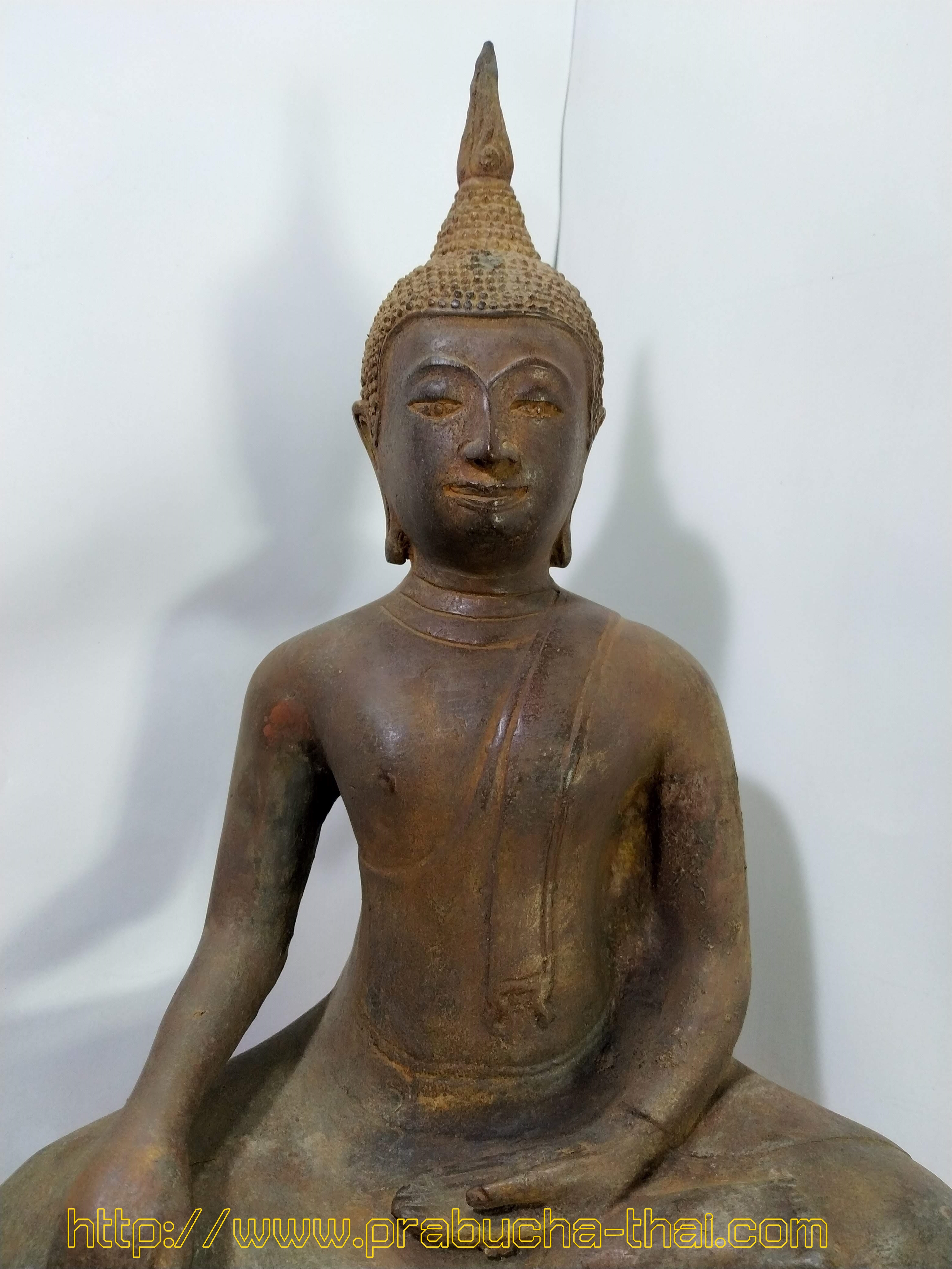 พระอู่ทอง ปางชนะมาร หน้าตัก 9 นิ้ว เนื้อสำริดสภาพเก่า