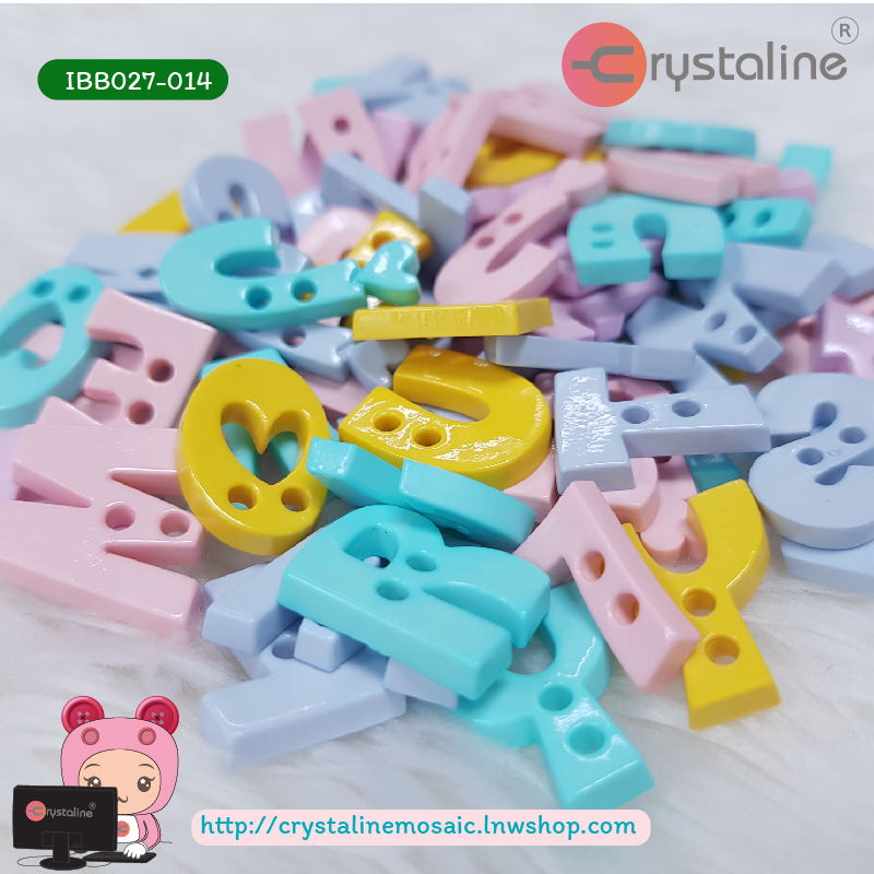 English alphabet - Pastel col. (100g/pack)