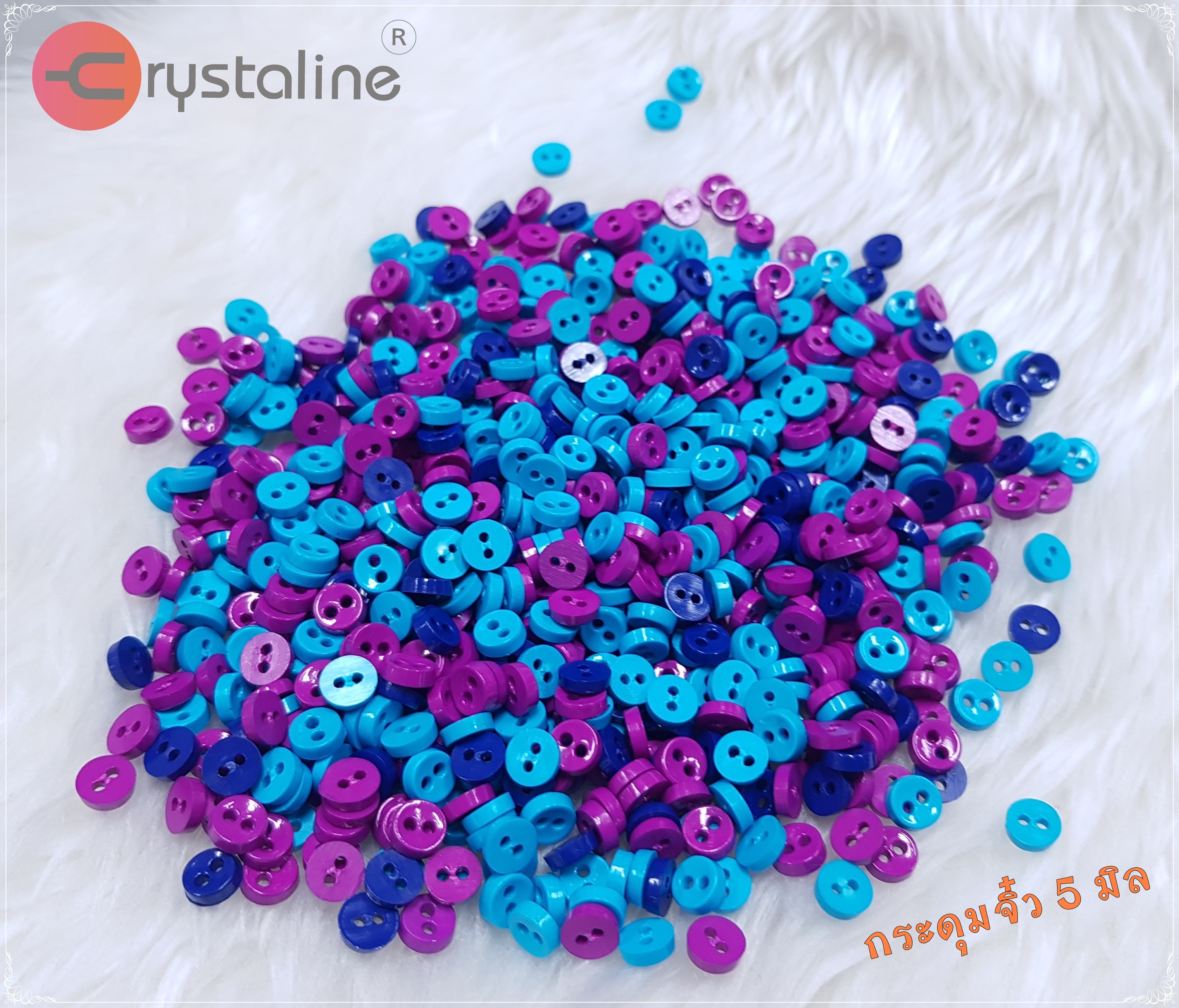 Mini round button - Butterfly col. (size 6mm,125g/Pack)