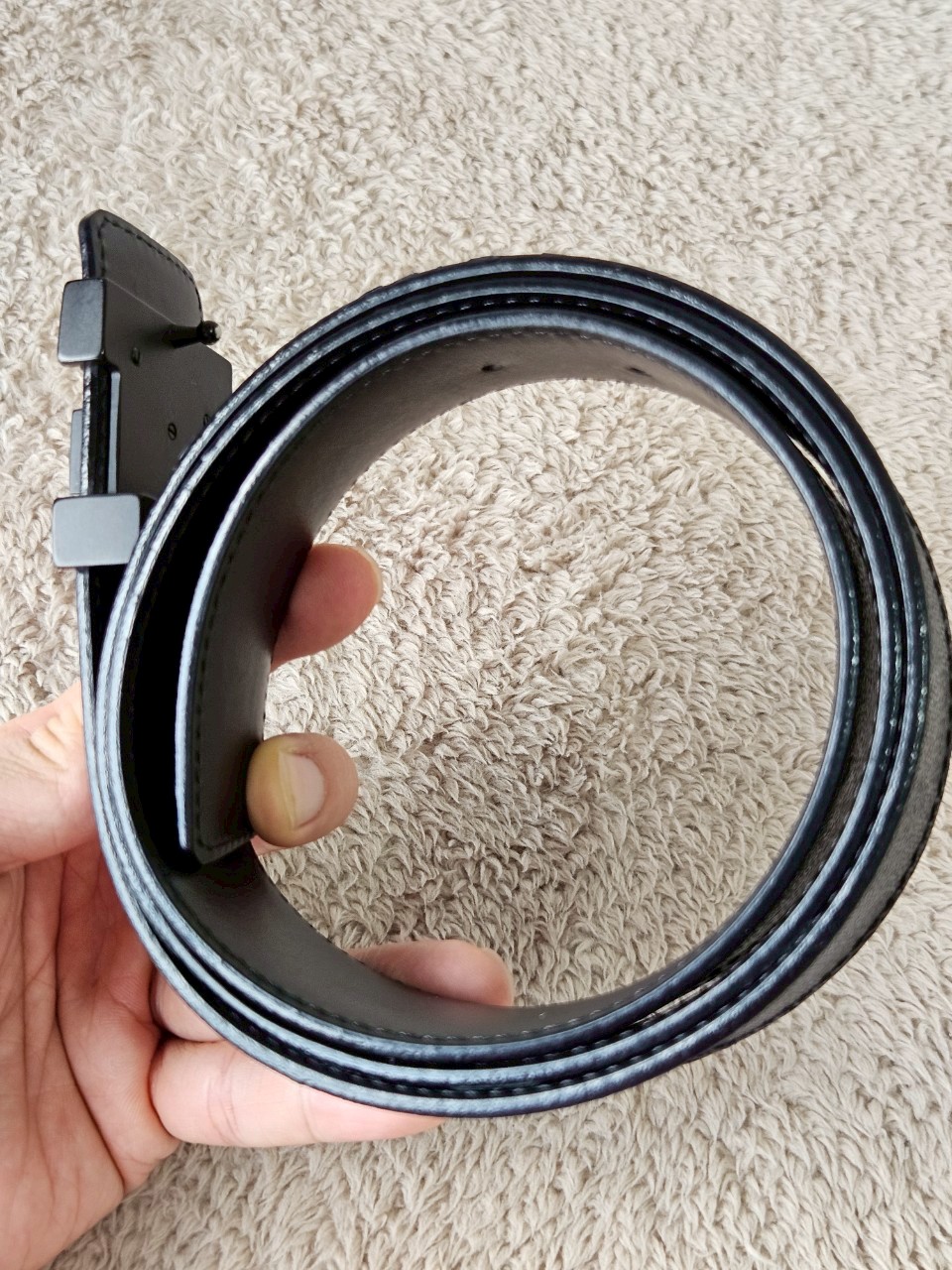 LV M9808 100/40 Initiales Damier Graphite Belt