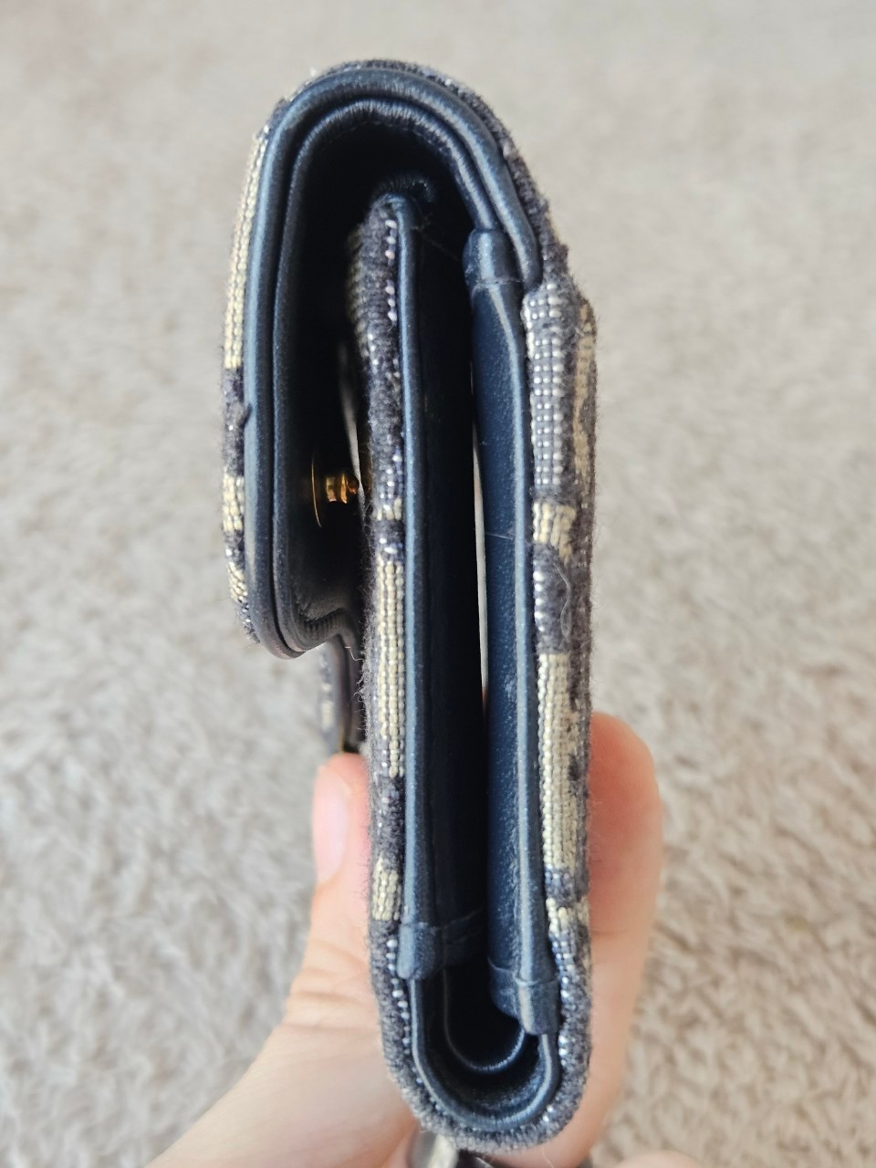 Dior Saddle Lotus Trifold Wallet