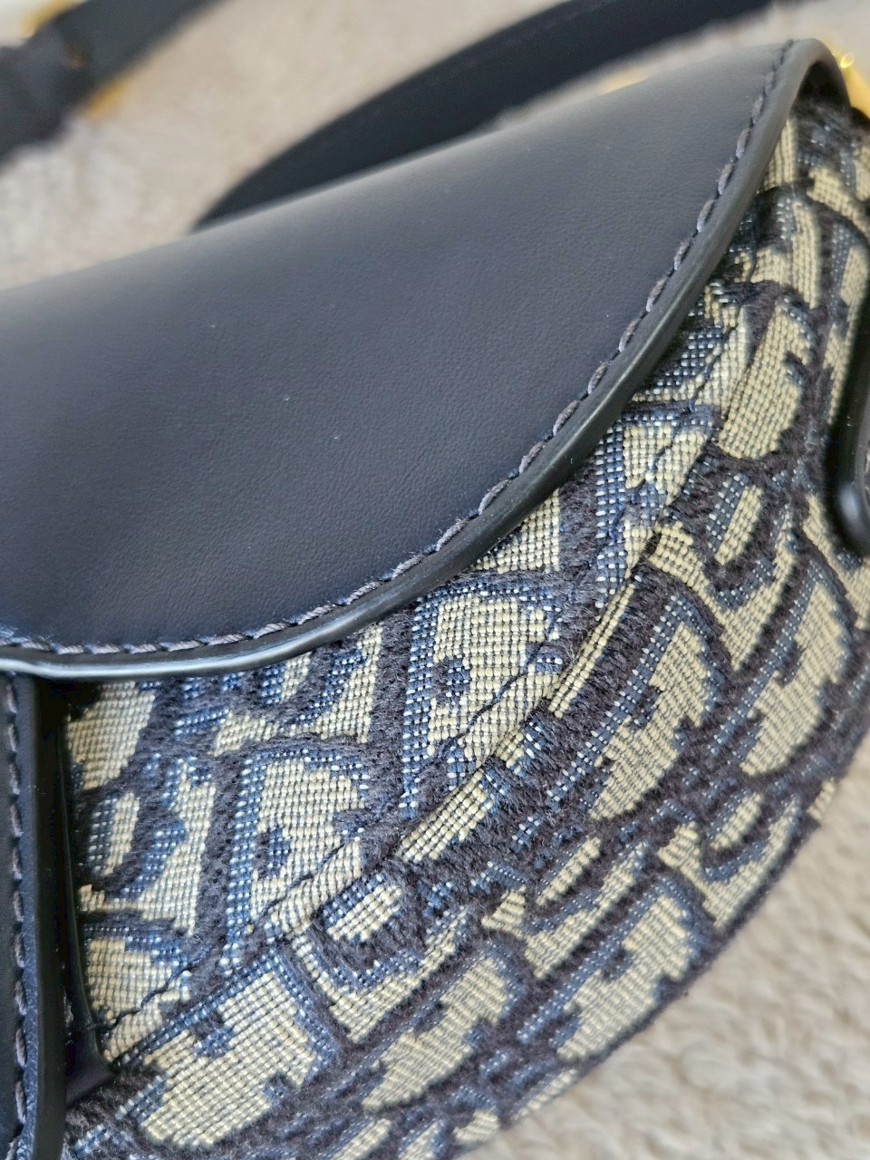 Dior Mini Soft Saddle Bag with Strap